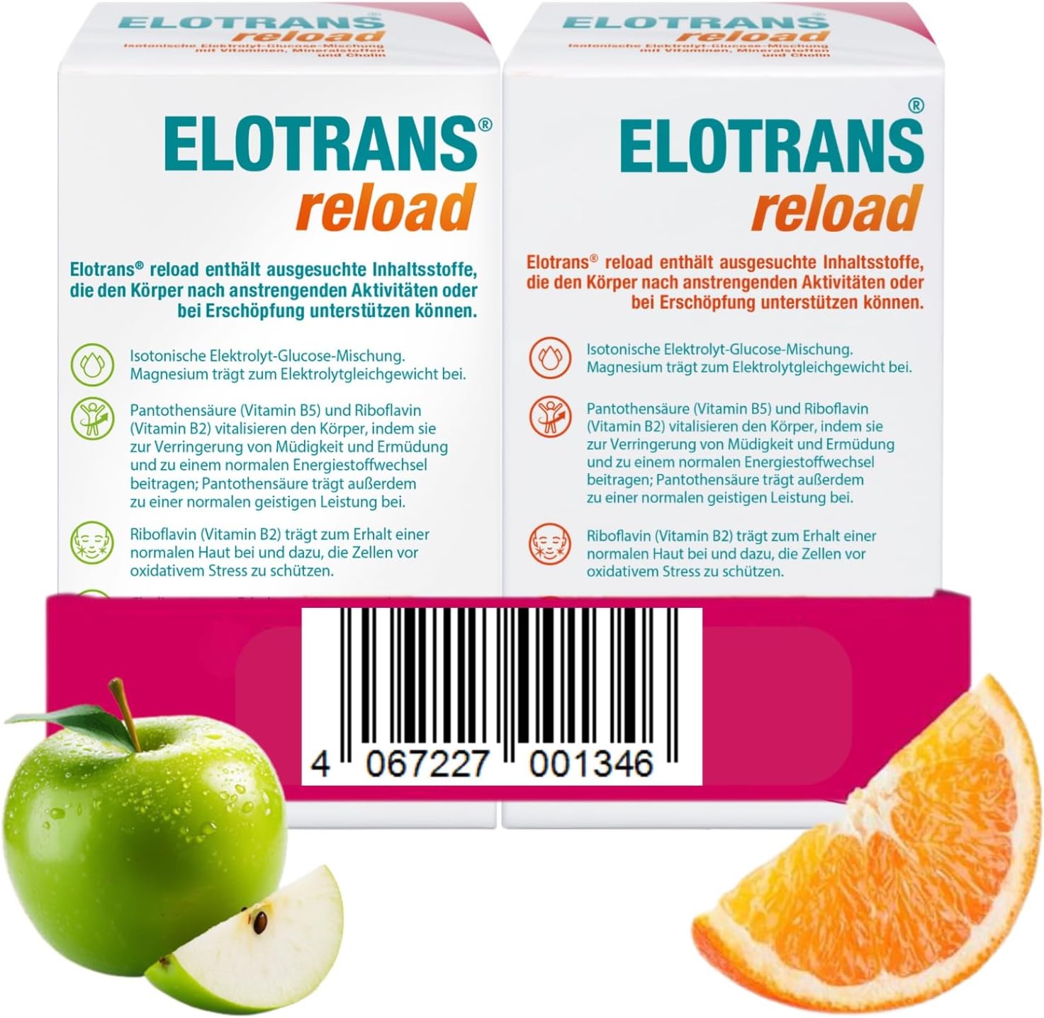 Detalle 2 de ELOTRANS reload 2 x 15 Beutel Elektrolyt-Mischung 🍏