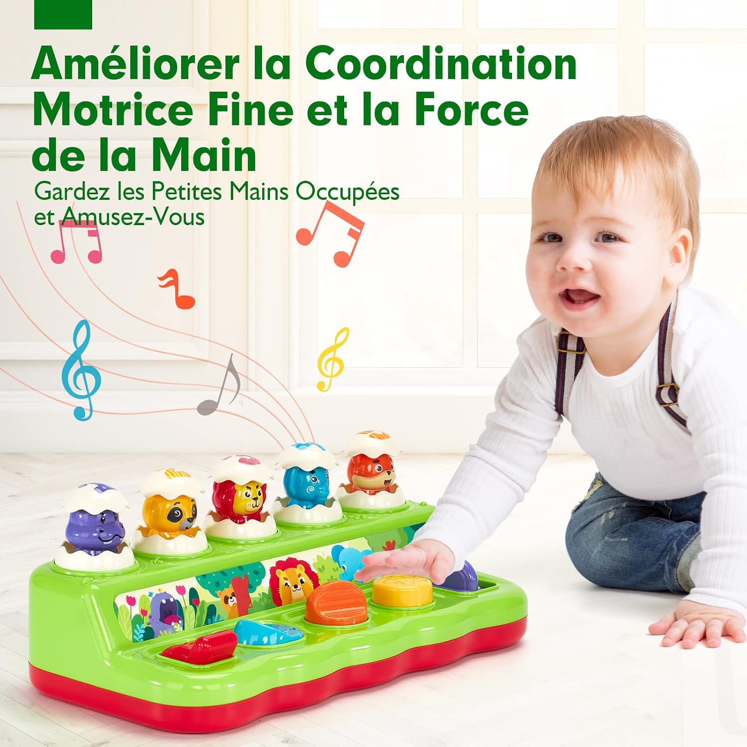 Detalle de hahaland Jouet pop-up animaux 12 mois
