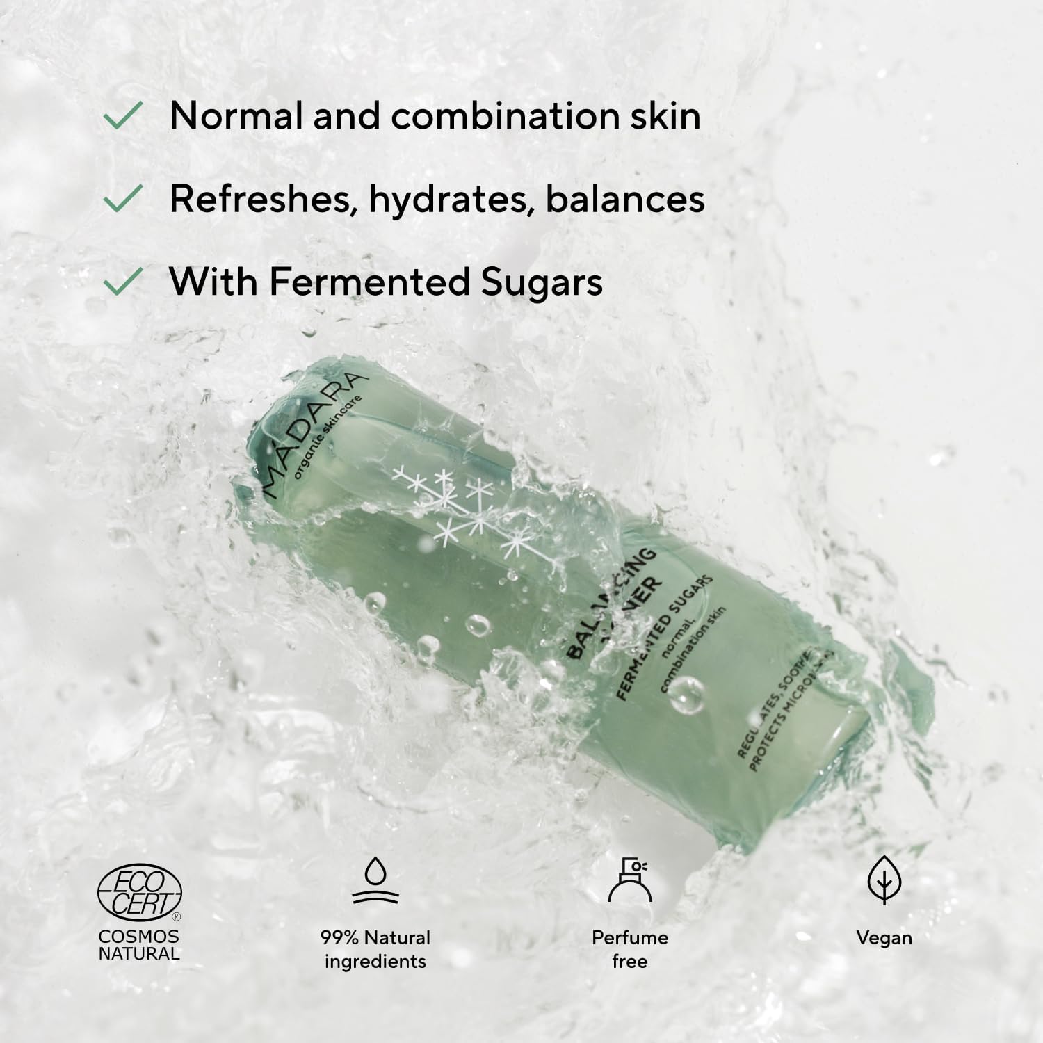 Thumbnail 2 de MÁDARA Balancing Toner 200 ml – Rafraîchit et Hydrate, Peaux Normales et Mixtes