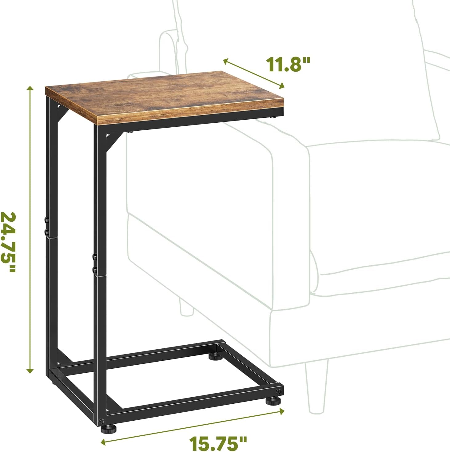 Detalle de Simple Trending C Shaped End Table with Metal Frame