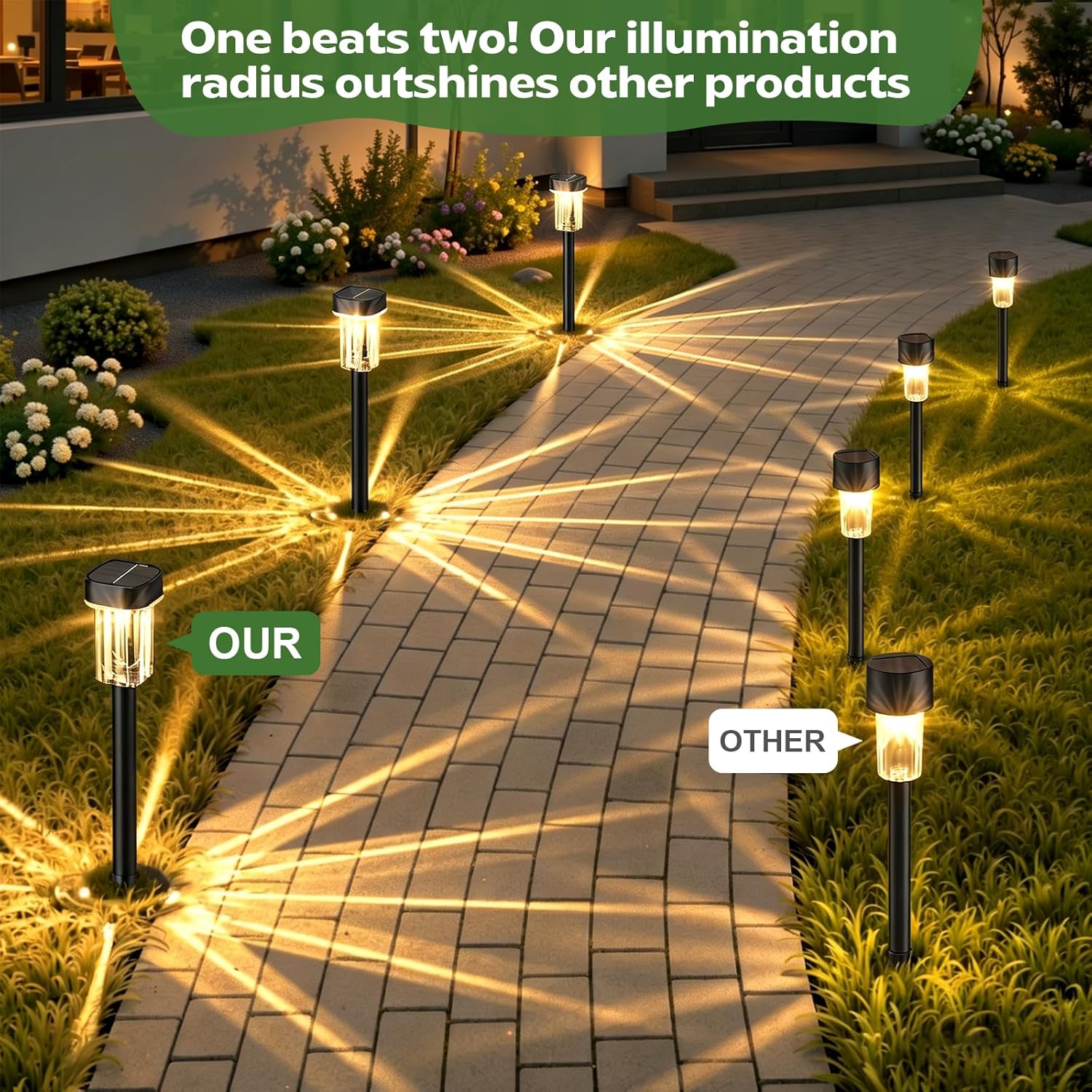 Thumbnail 5 de Auting Solarlampen für Außen Garten – 4er Set Warmweiß LED Gartenleuchten, IP65