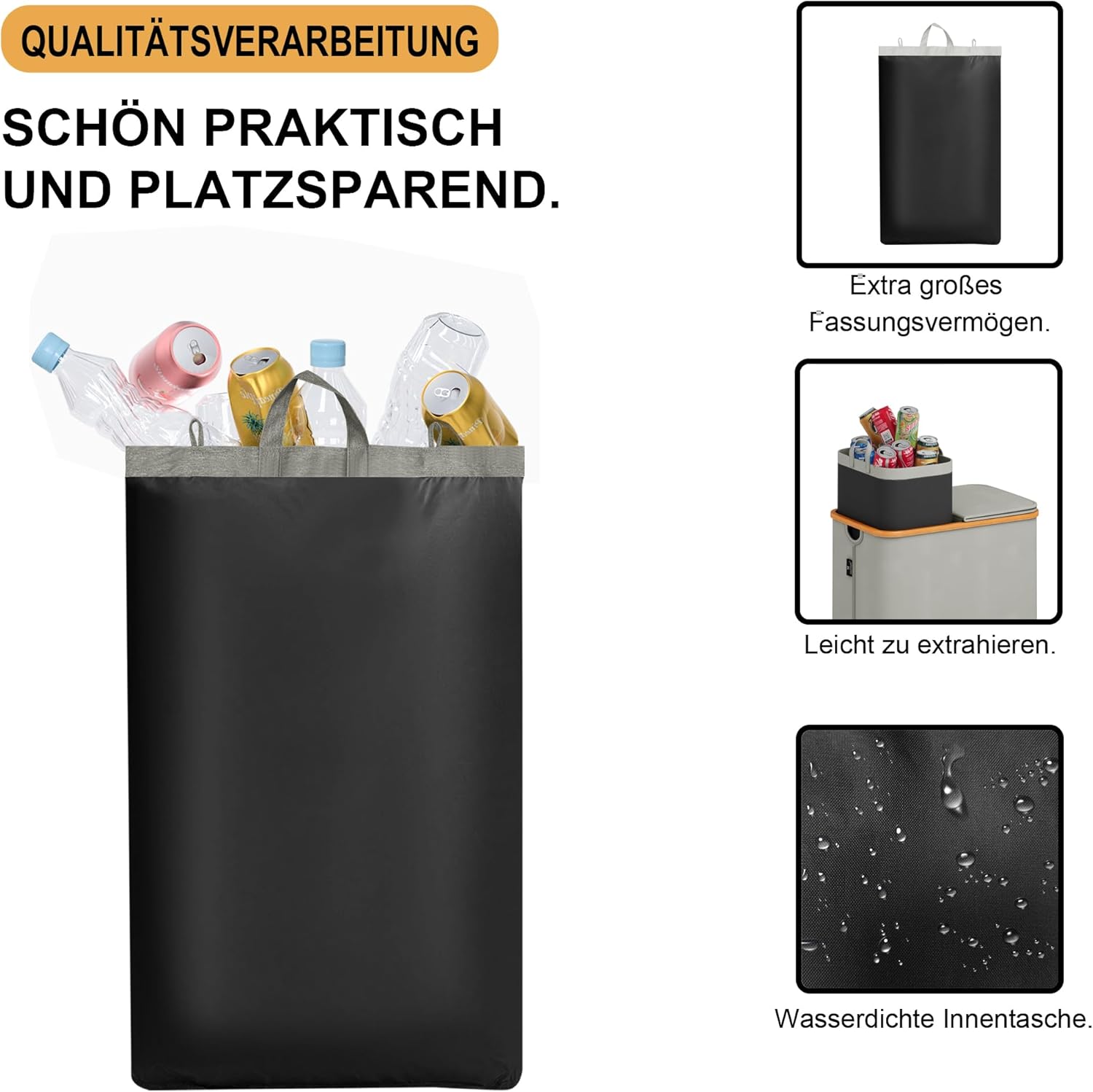 Thumbnail 5 de ADEL DREAM 140L Pfandflaschen Sammelbehälter Dunkelgrau 🗑