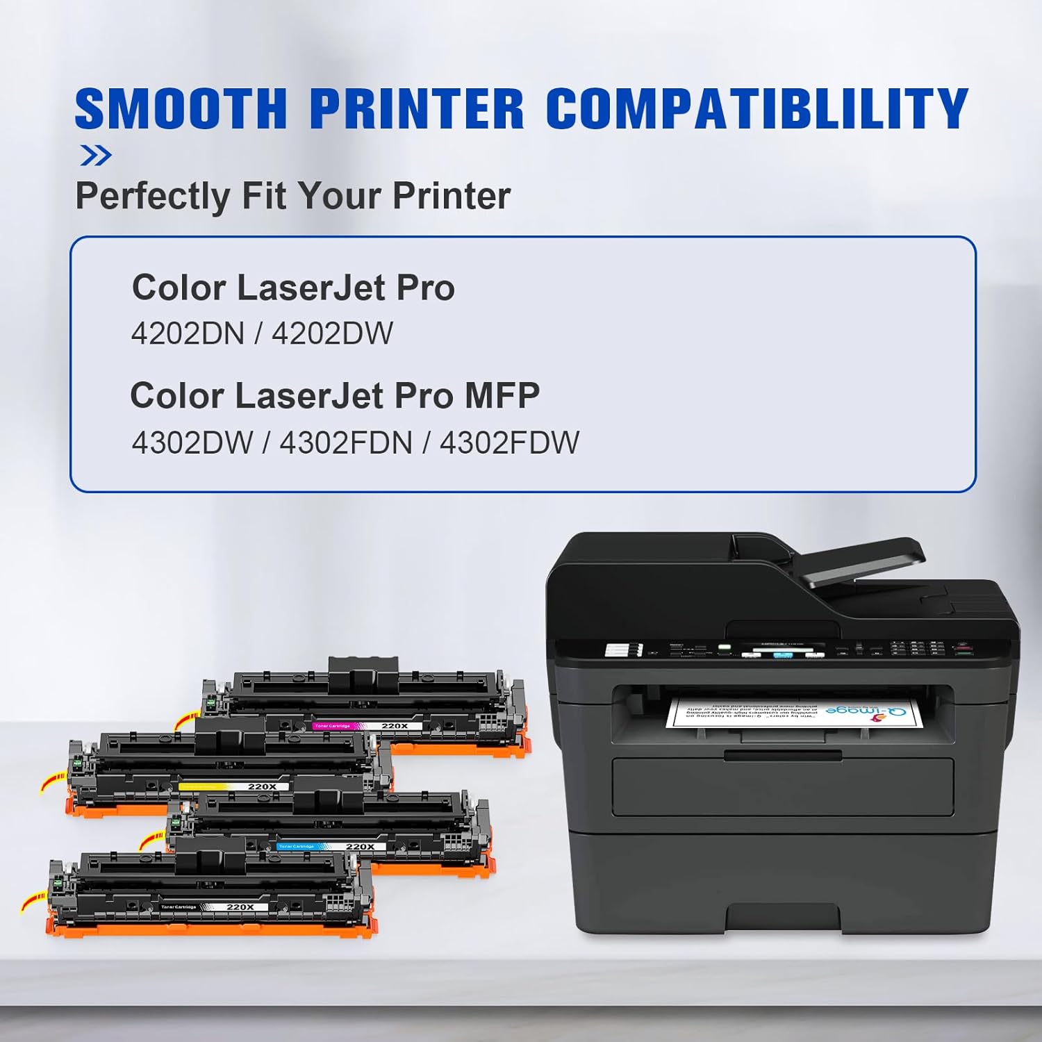 Thumbnail 1 de Q-image 220X 220A Cartucce Toner per HP Color LaserJet (4-Pack) compatibili per MFP 4302dw e 4202