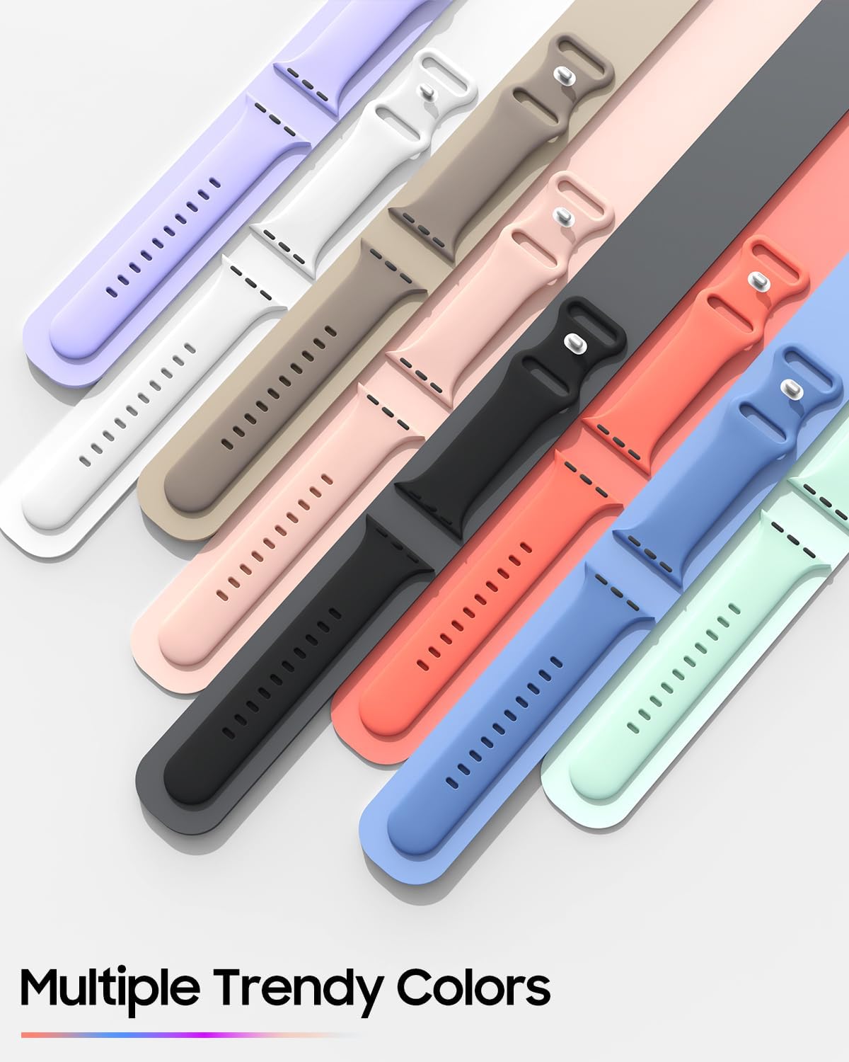 Thumbnail 6 de TreasureMax TPQ42602A White Silicone Sport Band for Apple Watch