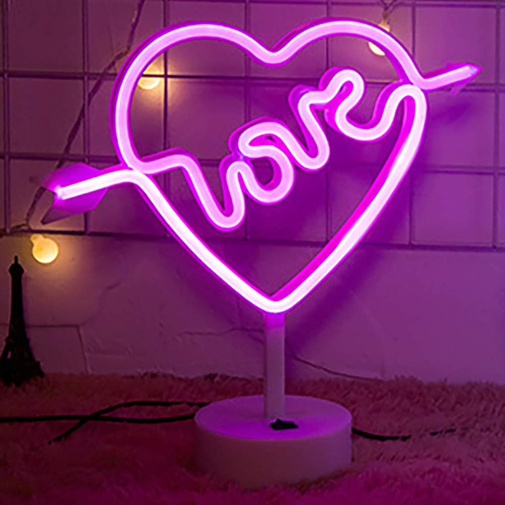 Thumbnail 6 de LED Cupid's Bow Shape Neon Light Sign – Love in Heart Pink Marquee Light