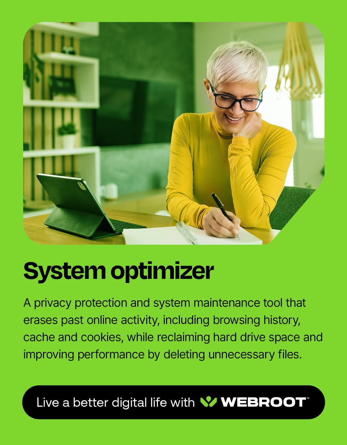 Detalle de Webroot Internet Security Complete (5 Devices, 1 Year) — Lightweight, Cloud-Driven Antivirus with Password Manager