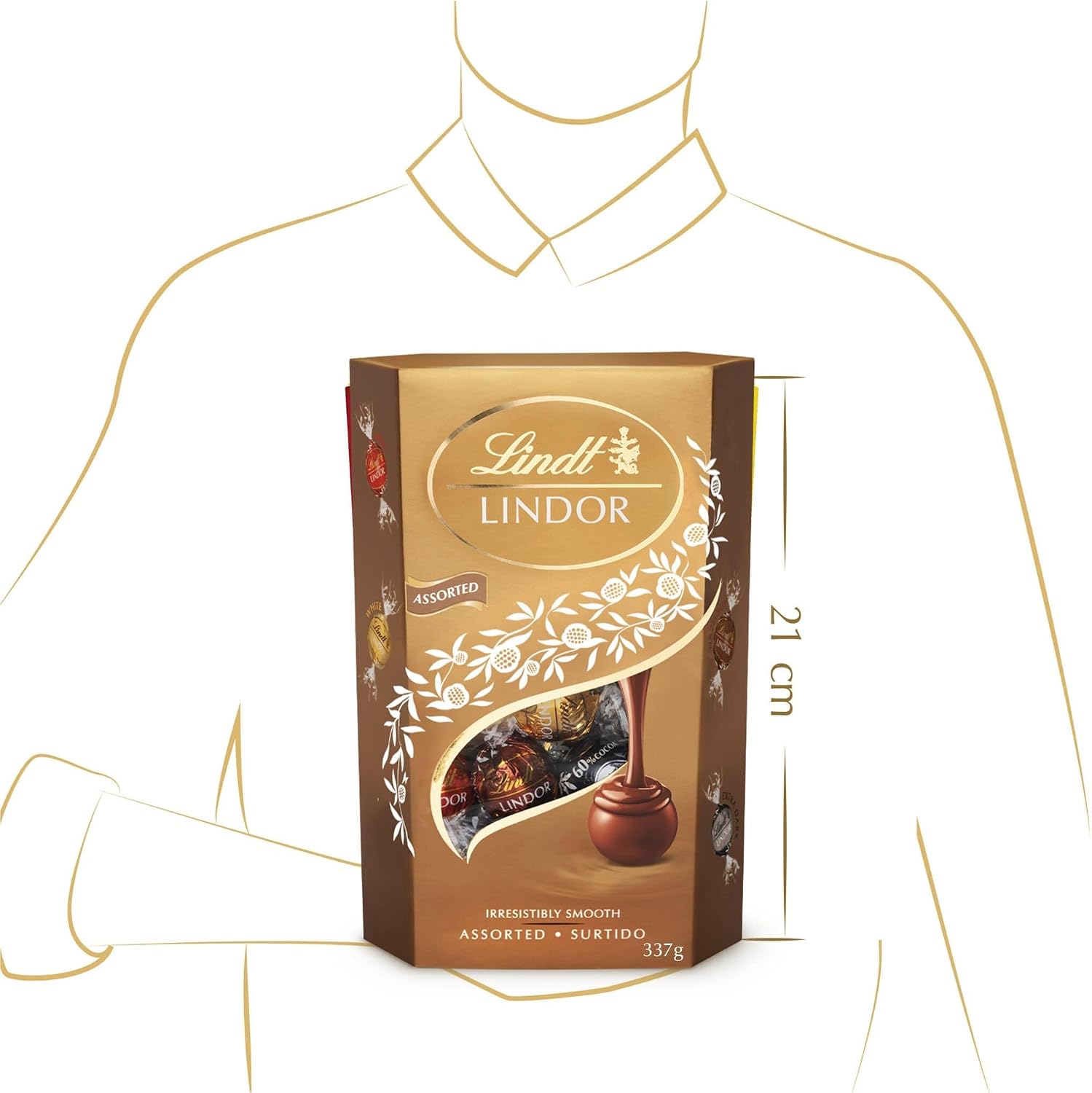 Detalle 2 de Lindt LINDOR SURTIDO CORNET: Delicias de chocolate para compartir 🍫
