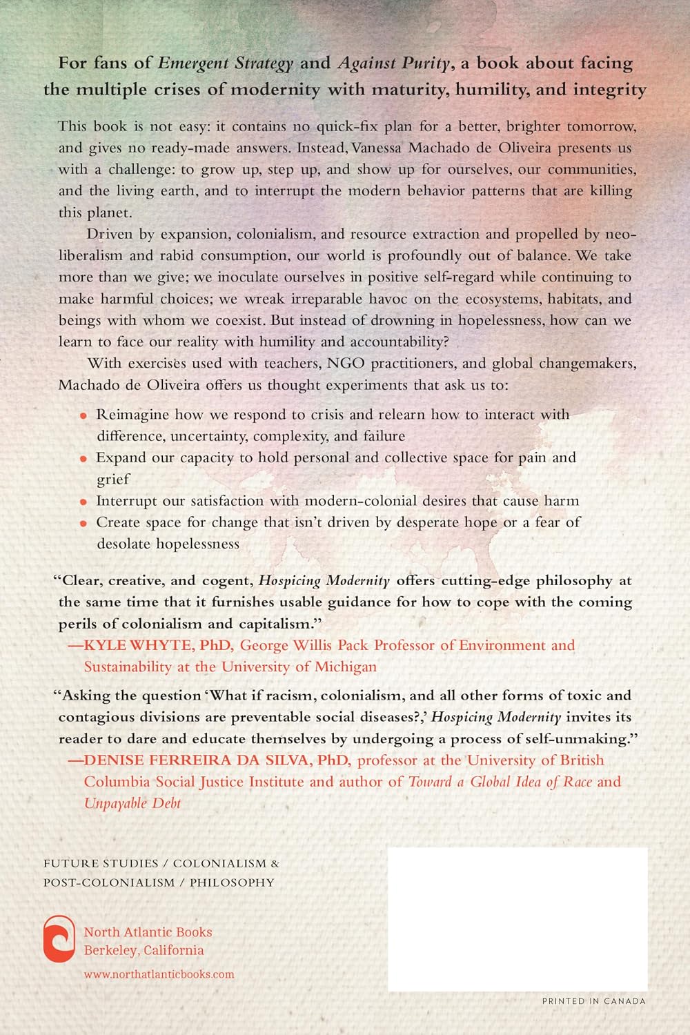 Detalle 2 de North Atlantic Books Hospicing Modernity: Facing Humanity's Wrongs and the Implications for Social Activism – boek, 304 pagina's