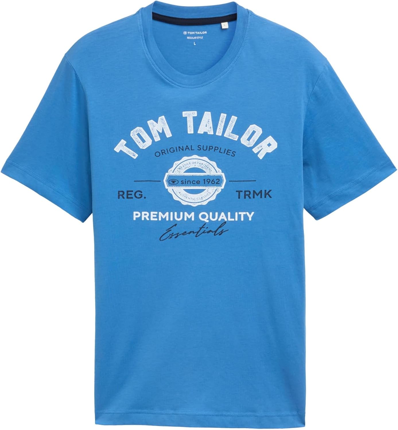 Thumbnail 4 de TOM TAILOR Herren T-Shirt aus Baumwolle mit Logo-Print (kurze Ärmel, Regular Fit)