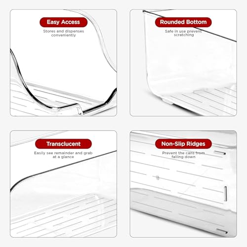 Detalle de KICHLY Can Dispenser Set of 4: Fridge Can Holder and Pantry Rack Organizer