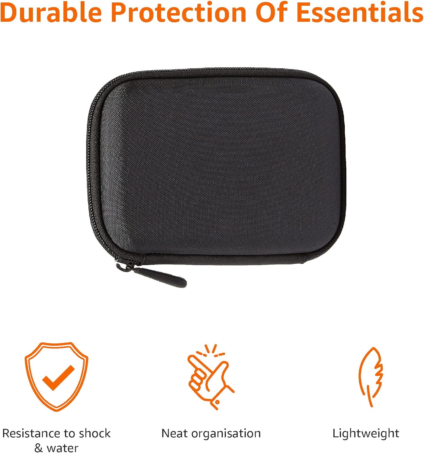 Thumbnail 2 de Amazon Basics External Hard Drive Case (Black) for Medium to Large Portable Drives