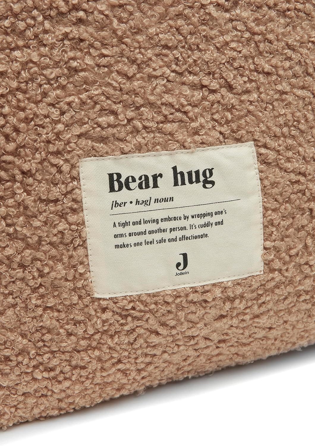 Detalle de Jollein Aufbewahrungstasche Boucle biscuit – 50x40x10 cm, waschbar