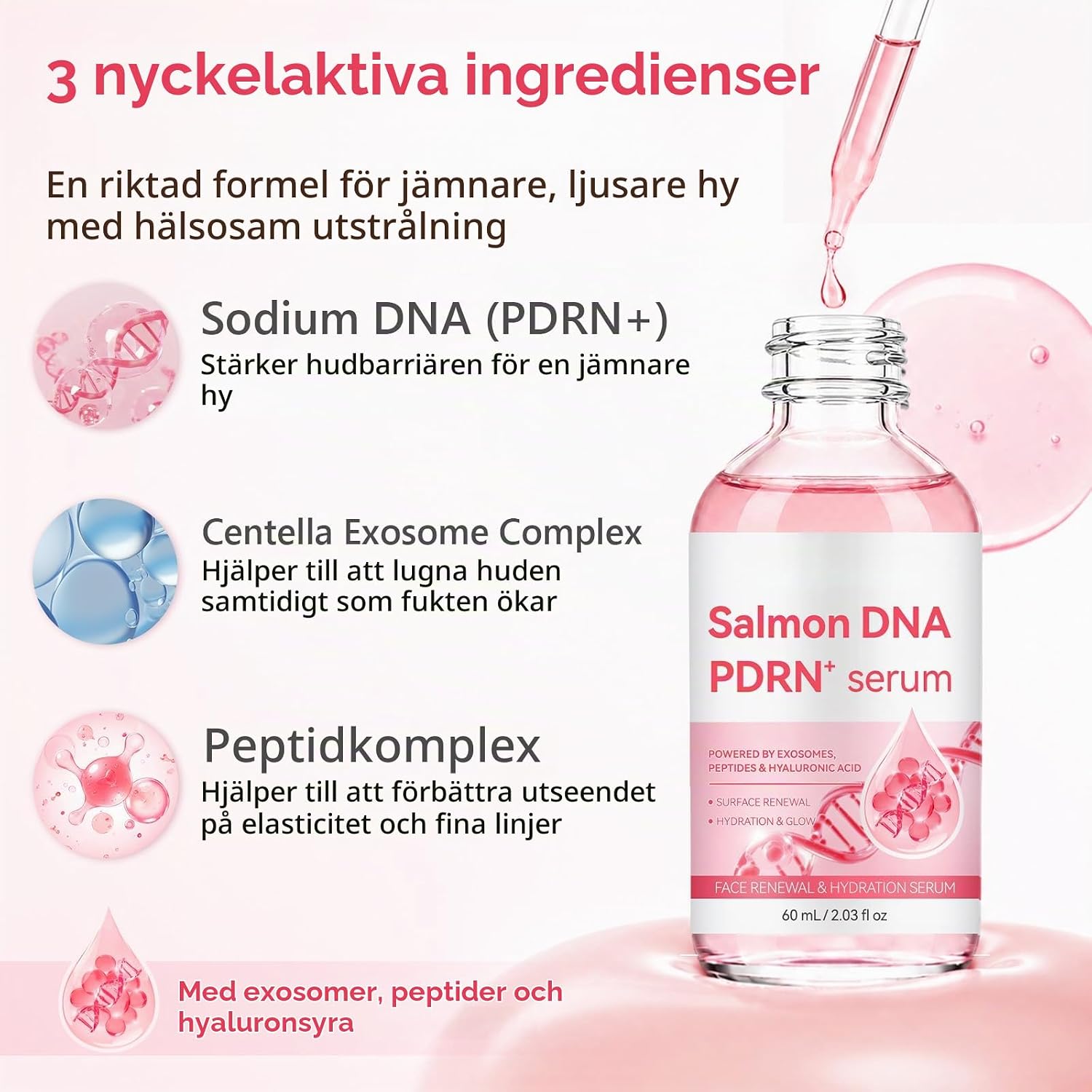 Detalle 1 de FUBAOLIN PDRN-serum med lax-DNA, peptider och hyaluronsyra, 60 ml