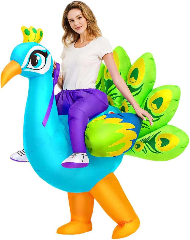 Detalle 2 de KOOY Inflatable Peacock Costume, 190T Polyester