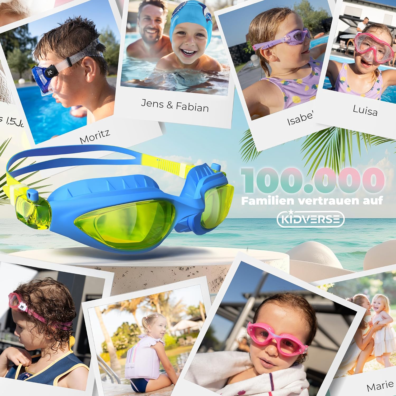 Thumbnail 6 de KIDVERSE Kinder-Schwimmbrille (3 bis 13 Jahre) mit UV-Schutz und Anti-Beschlag