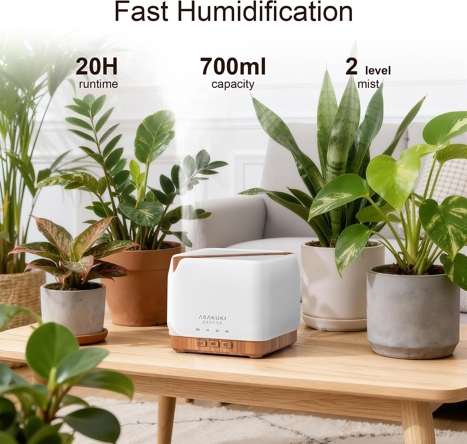 Thumbnail 6 de ASAKUKI Essential Oil Diffuser 700 ml