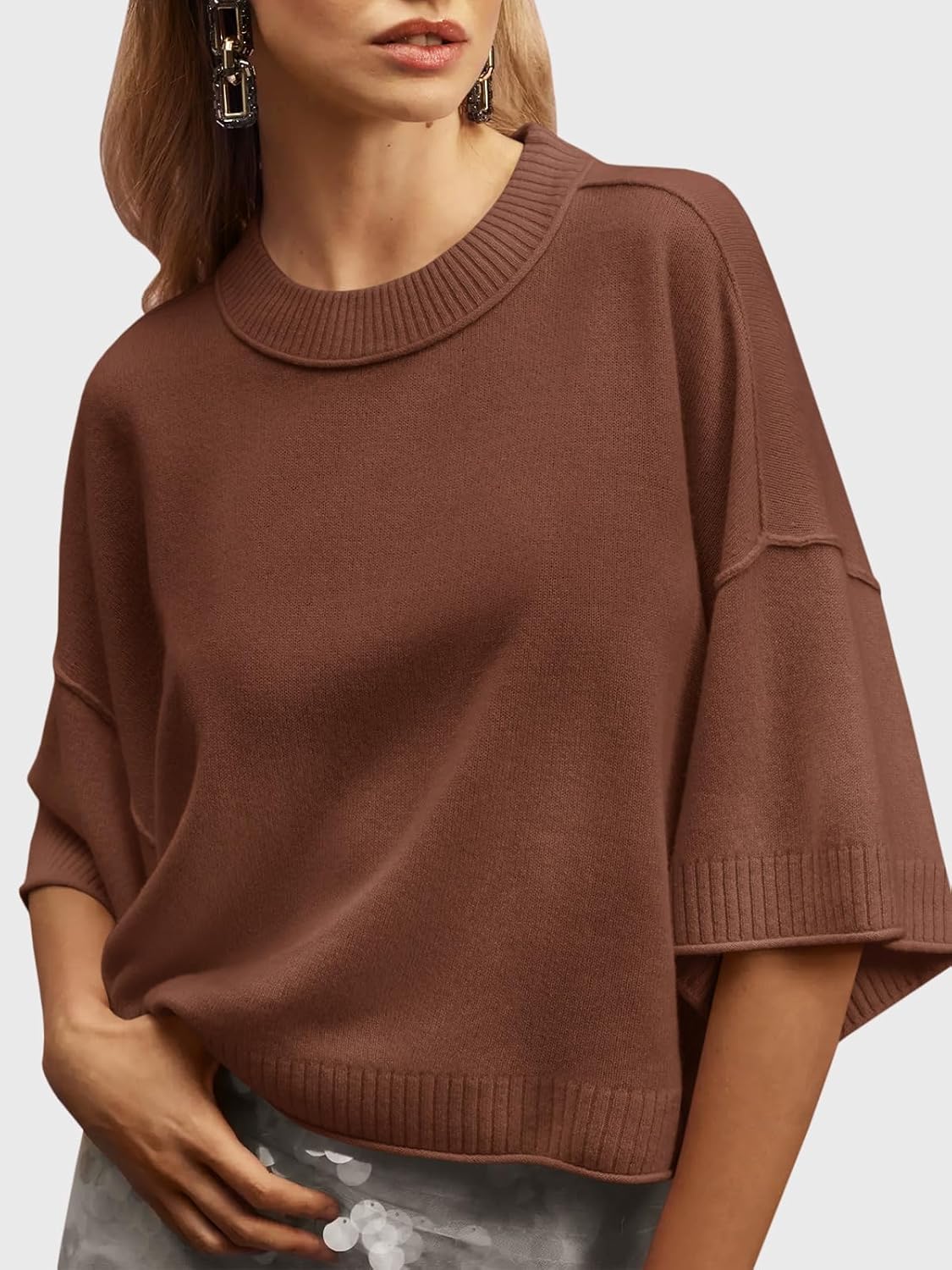 Detalle 2 de Saodimallsu Short Sleeve Cropped Sweater 🌤