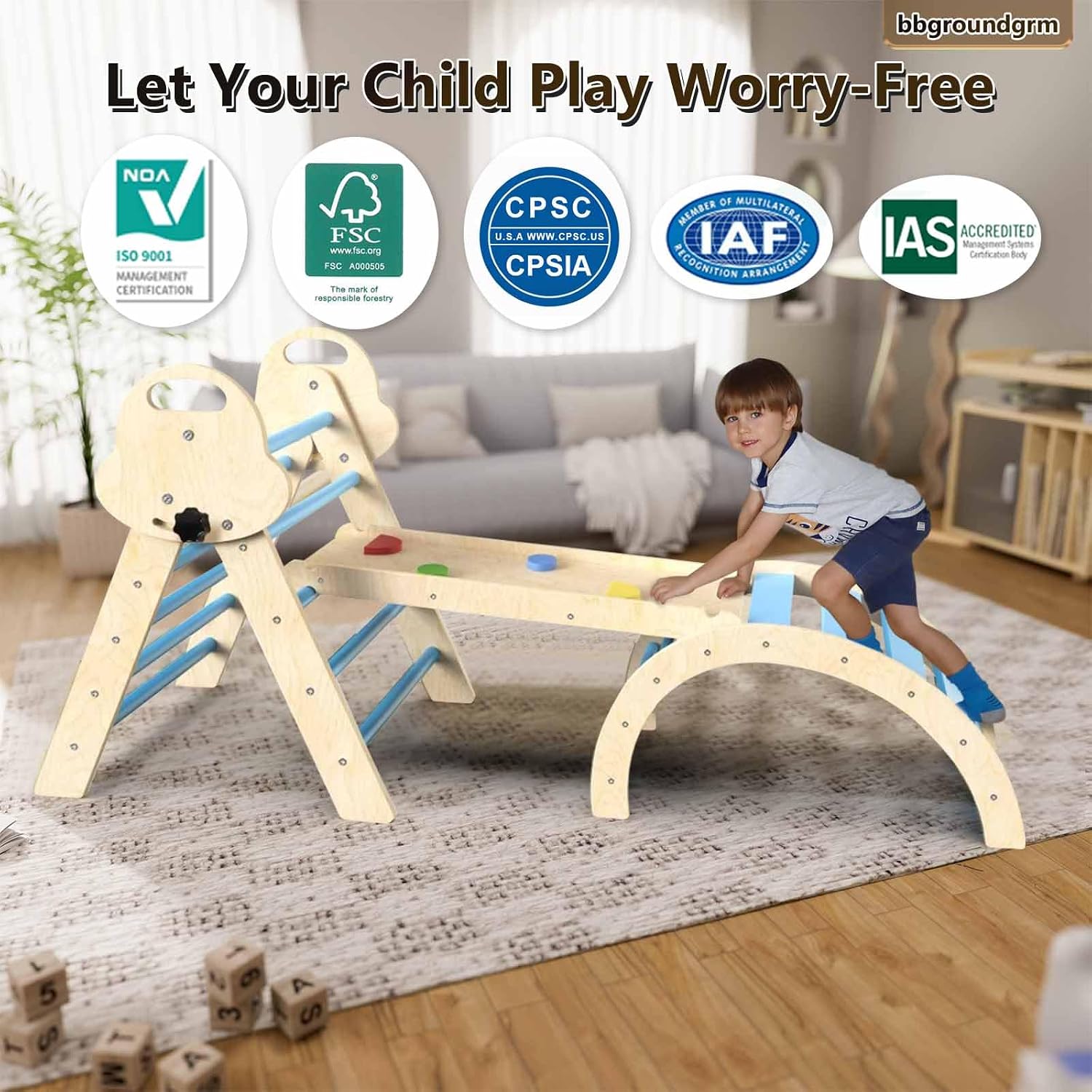 Thumbnail 5 de bbgroundgrm Wooden Indoor Climbing Toy