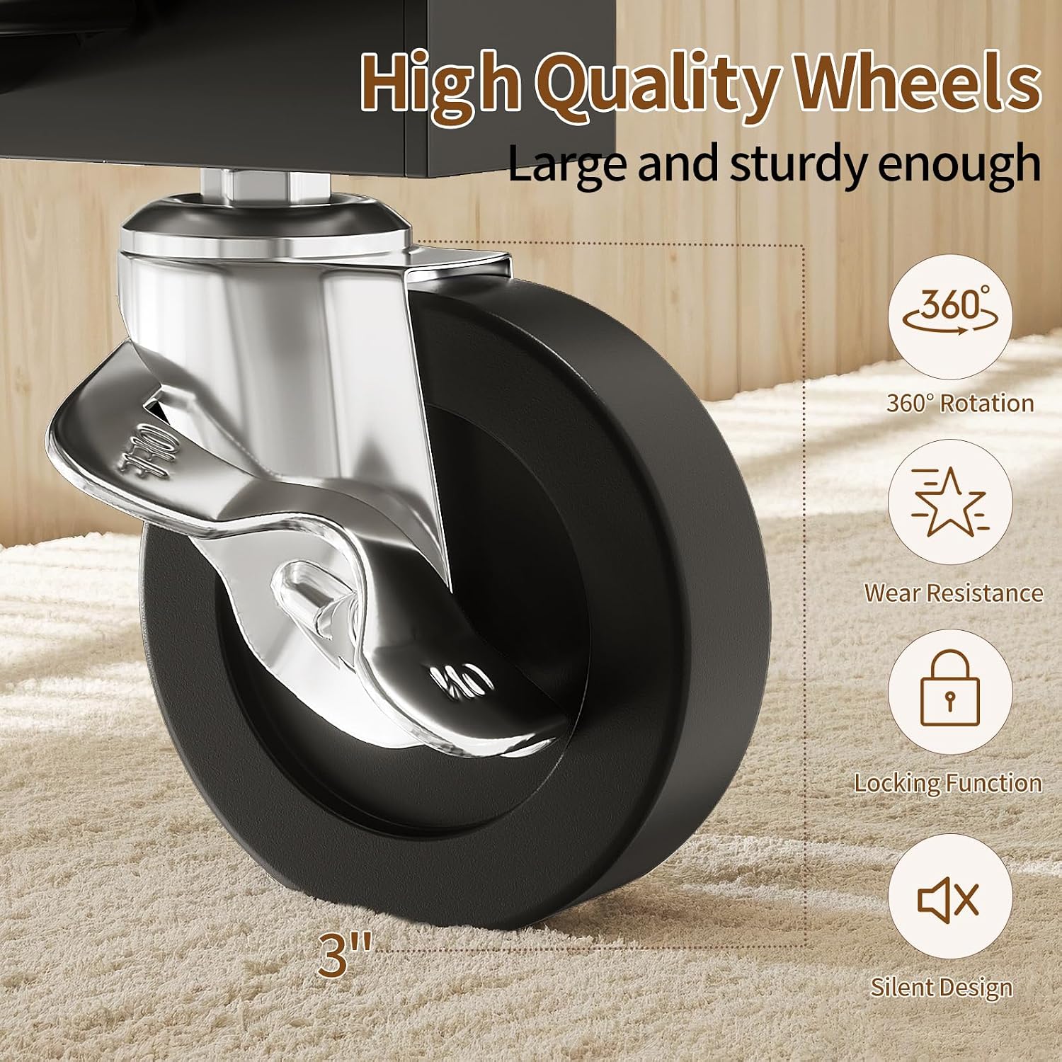 Thumbnail 5 de Luxspire Heavy-Duty Clothes Rack with Double Rods and Lockable Wheels