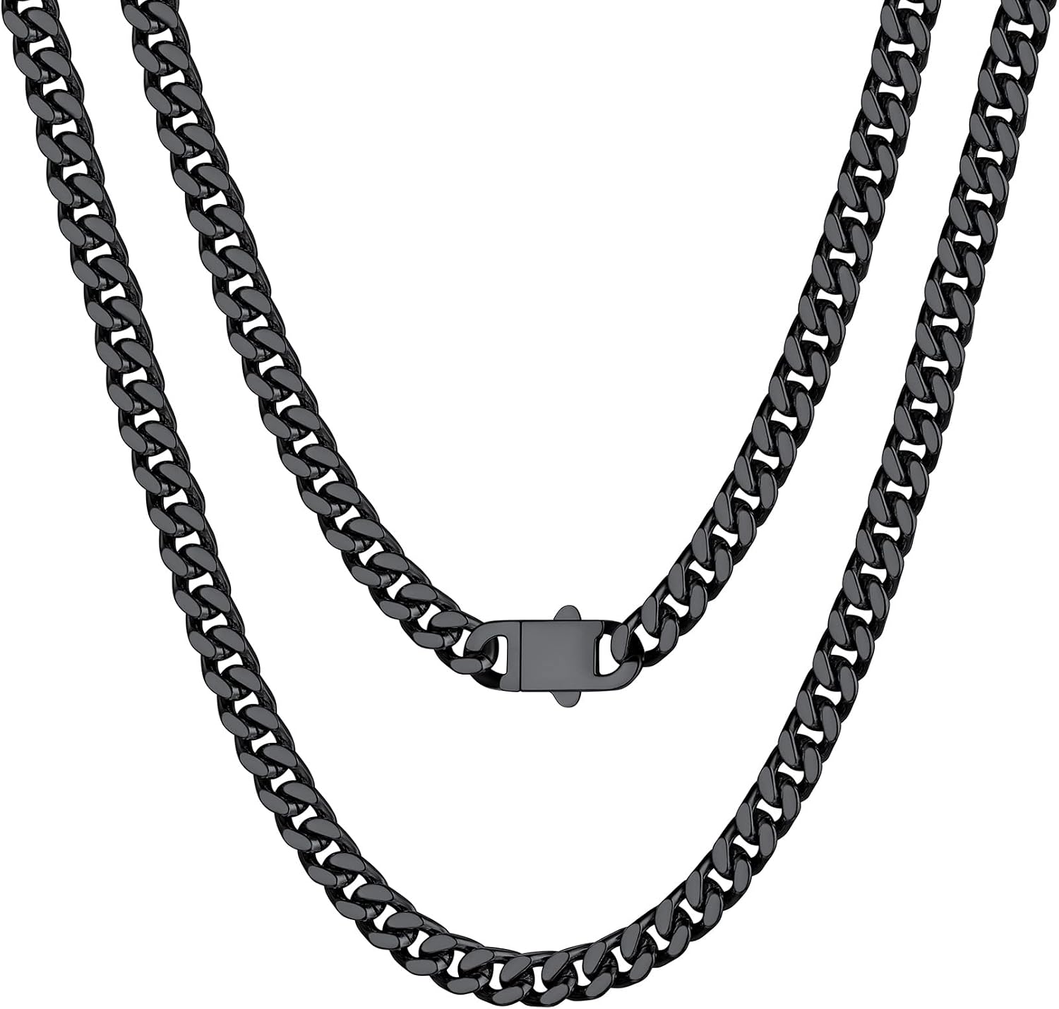 Detalle de Bestyle Herren-Halskette „Miami“ Panzerkette aus Edelstahl (316L) – Länge 45 bis 76 cm, Breite 5 bis 12 mm