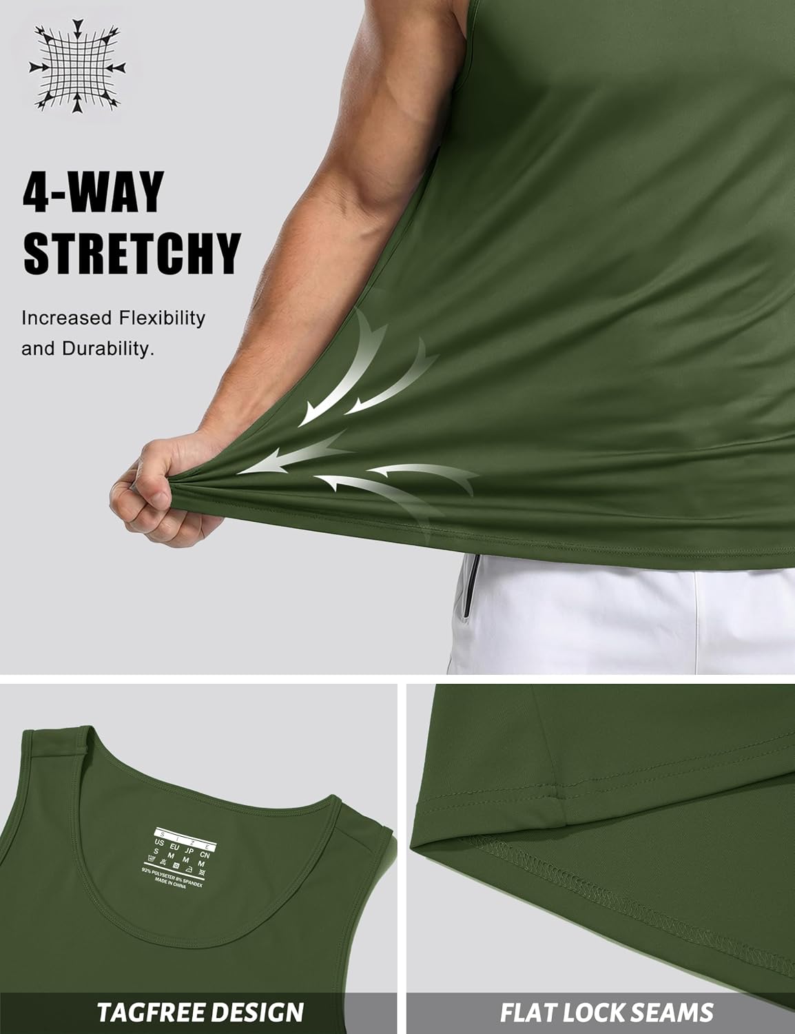 Thumbnail 4 de MAGCOMSEN Men's UPF 50+ Quick-Dry Muscle Tank Top for Workouts, Swim, and Beach