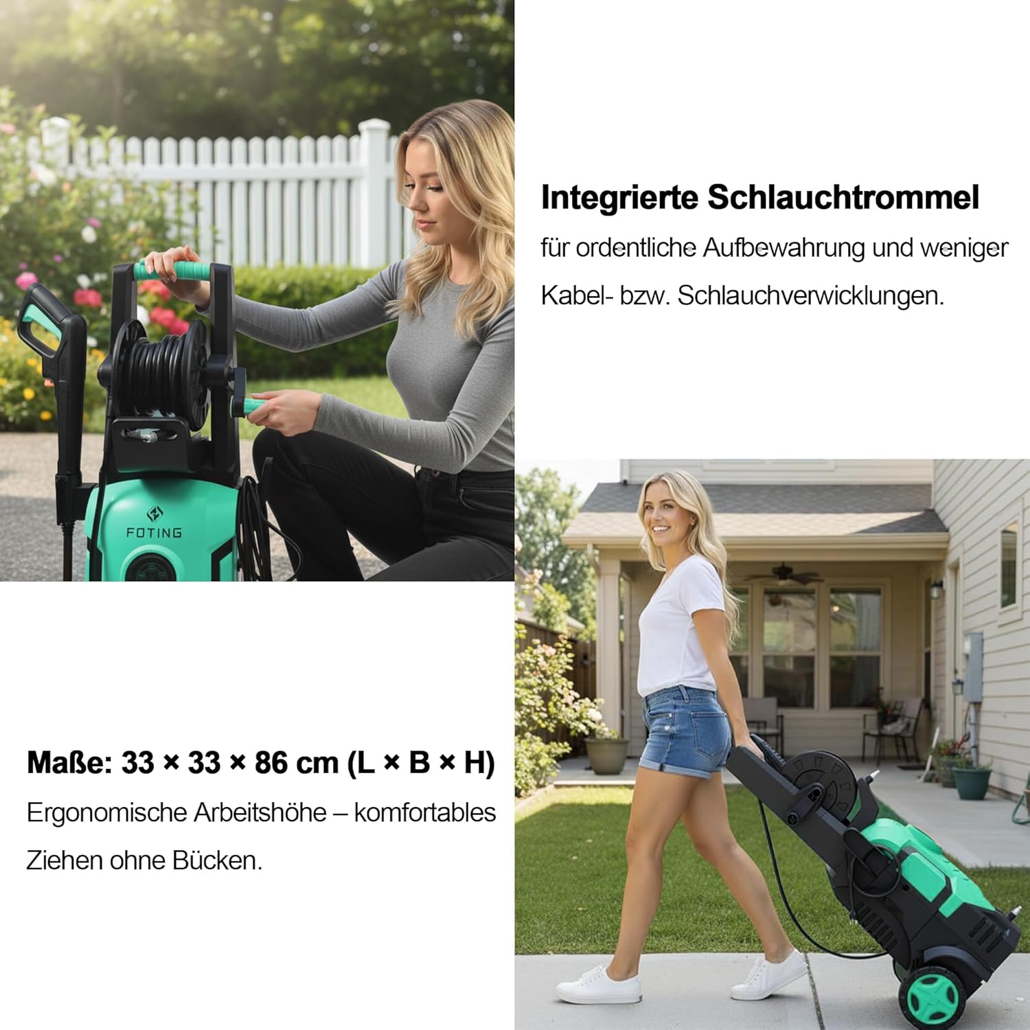 Thumbnail 6 de Hochdruckreiniger Touchscreen 8-stufiger 200 Bar | 6-in-1-Düse, 60 m²/h, Schaumkanone