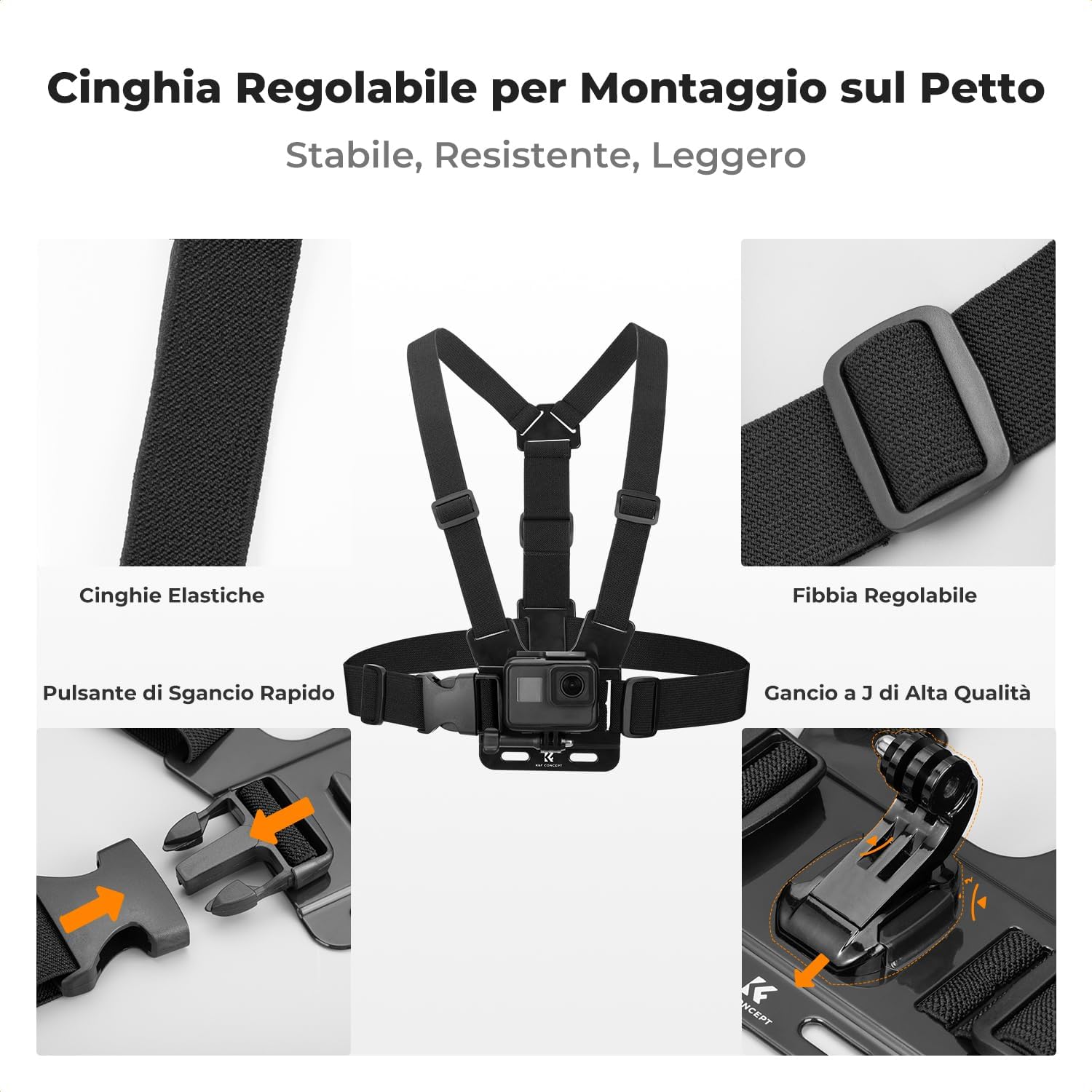 Detalle de K&F CONCEPT Kit Accessori Action Cam