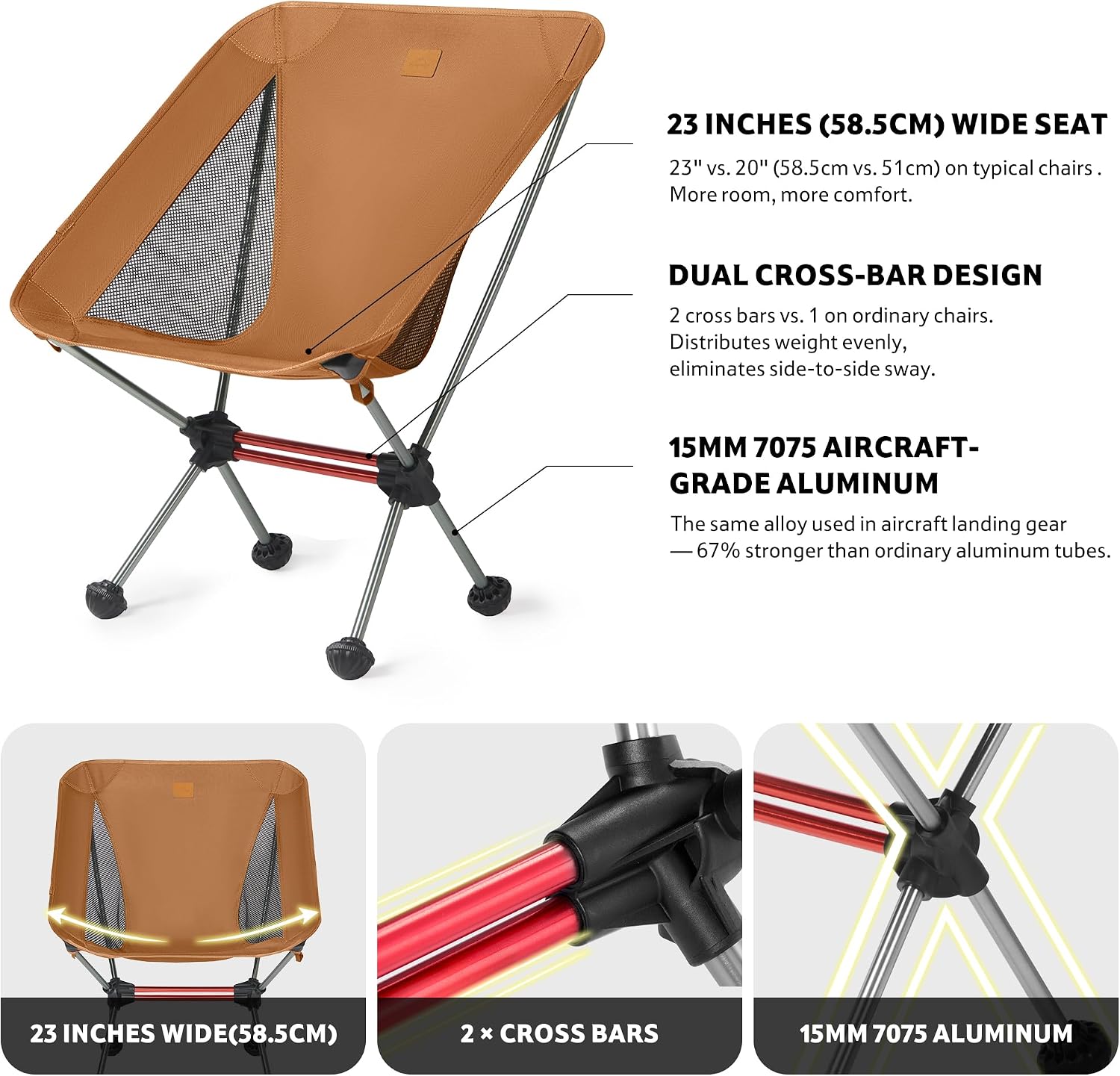 Thumbnail 4 de Naturehike CNK2350JJ016 campingstoel met 600D Oxford-stof en mesh
