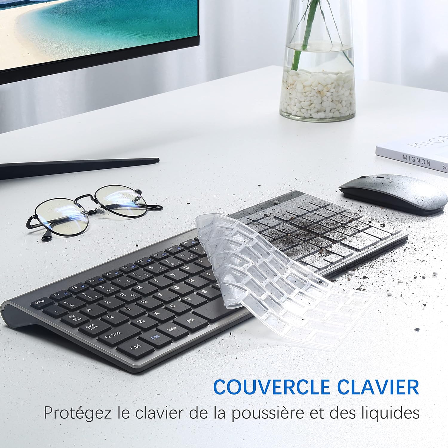 Thumbnail 4 de TopMate Ensemble: Clavier et Souris sans Fil Ultra-Mince — kit 2.4G, silencieux et compact