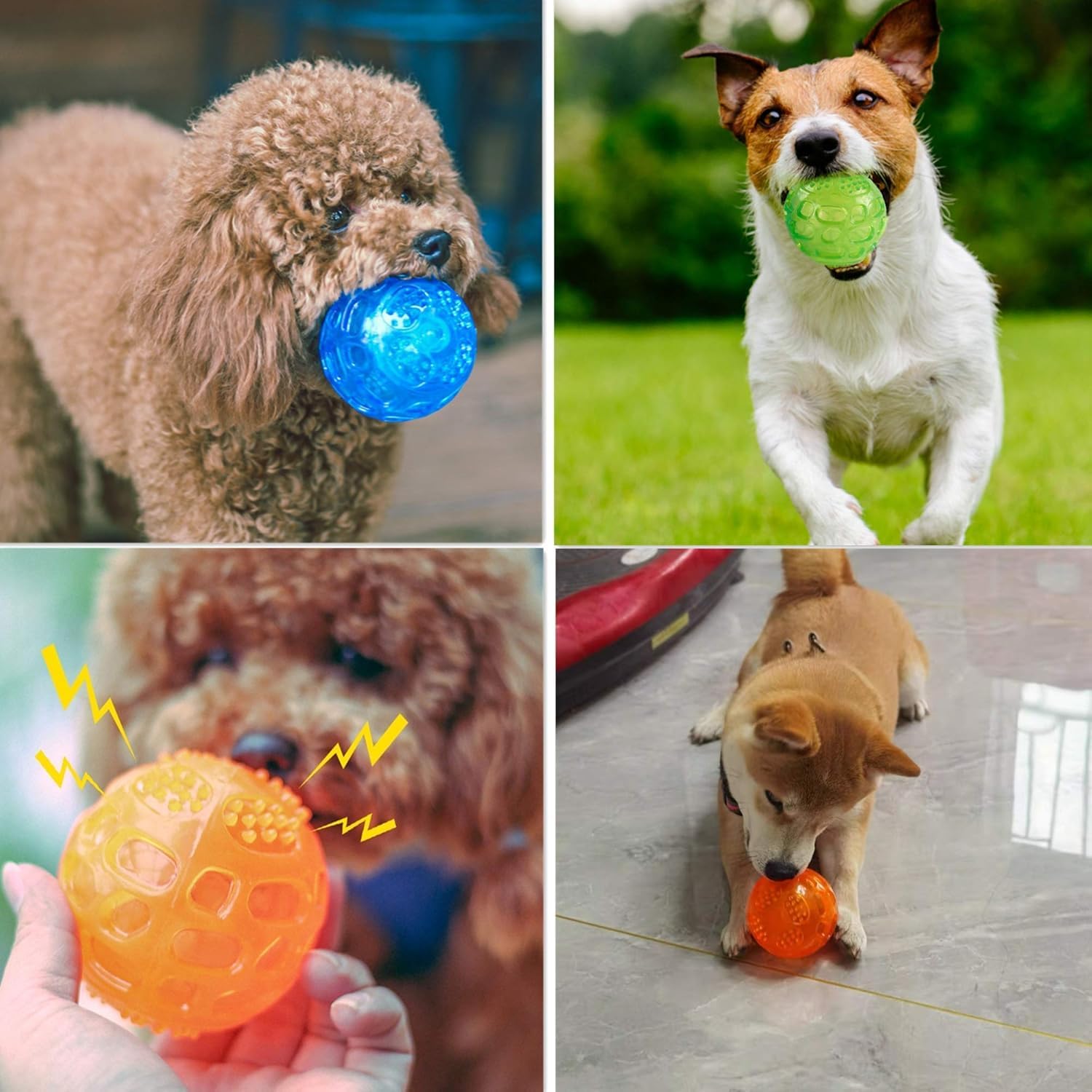 Thumbnail 6 de PETTOM Quietschball Set 3er-Pack – Unzerstörbar, schwimmfähig, 7,5 cm