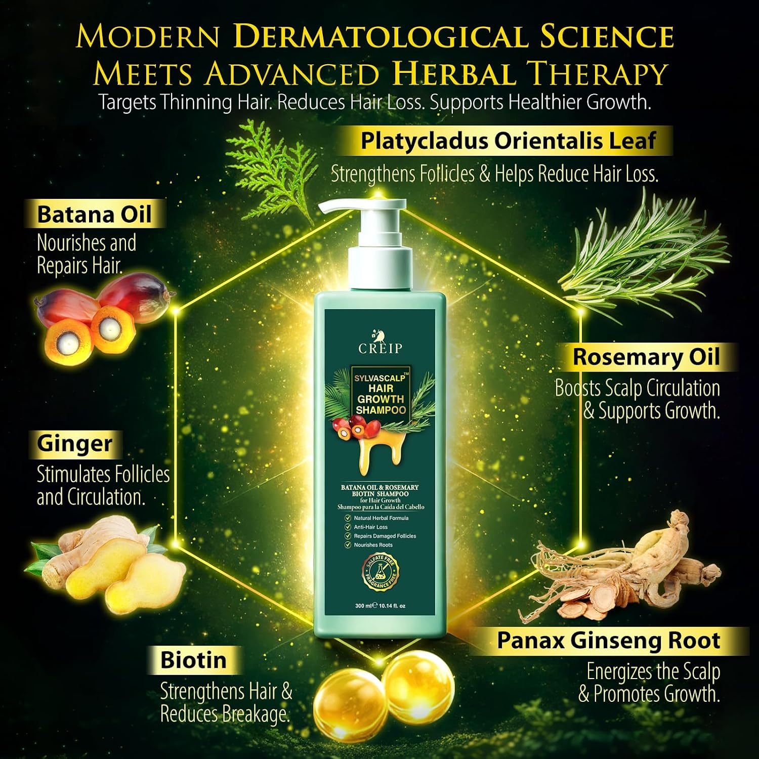 Detalle de Rosemary & Batana Oil Hair Growth Shampoo, Sulfate-Free