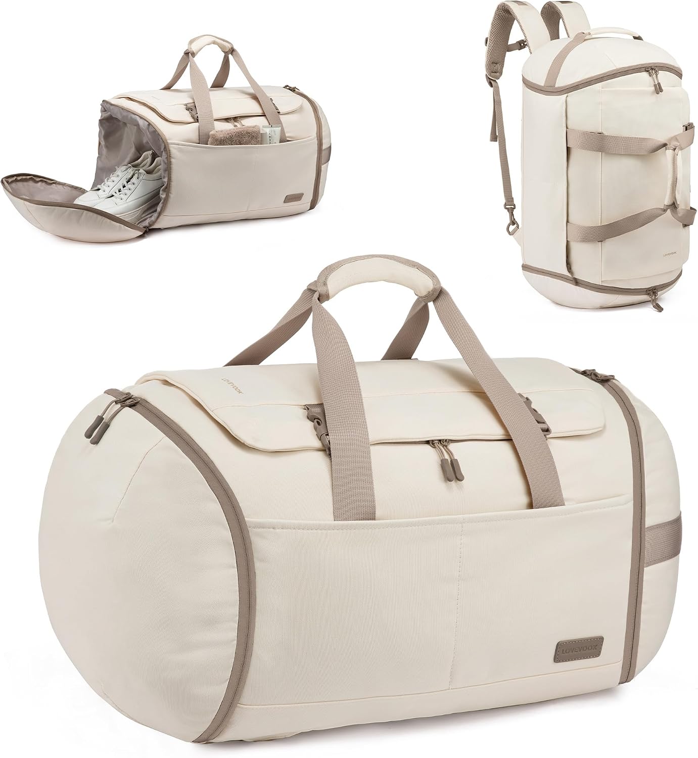 LOVEVOOK Sporttasche 65L mit Schuhfach