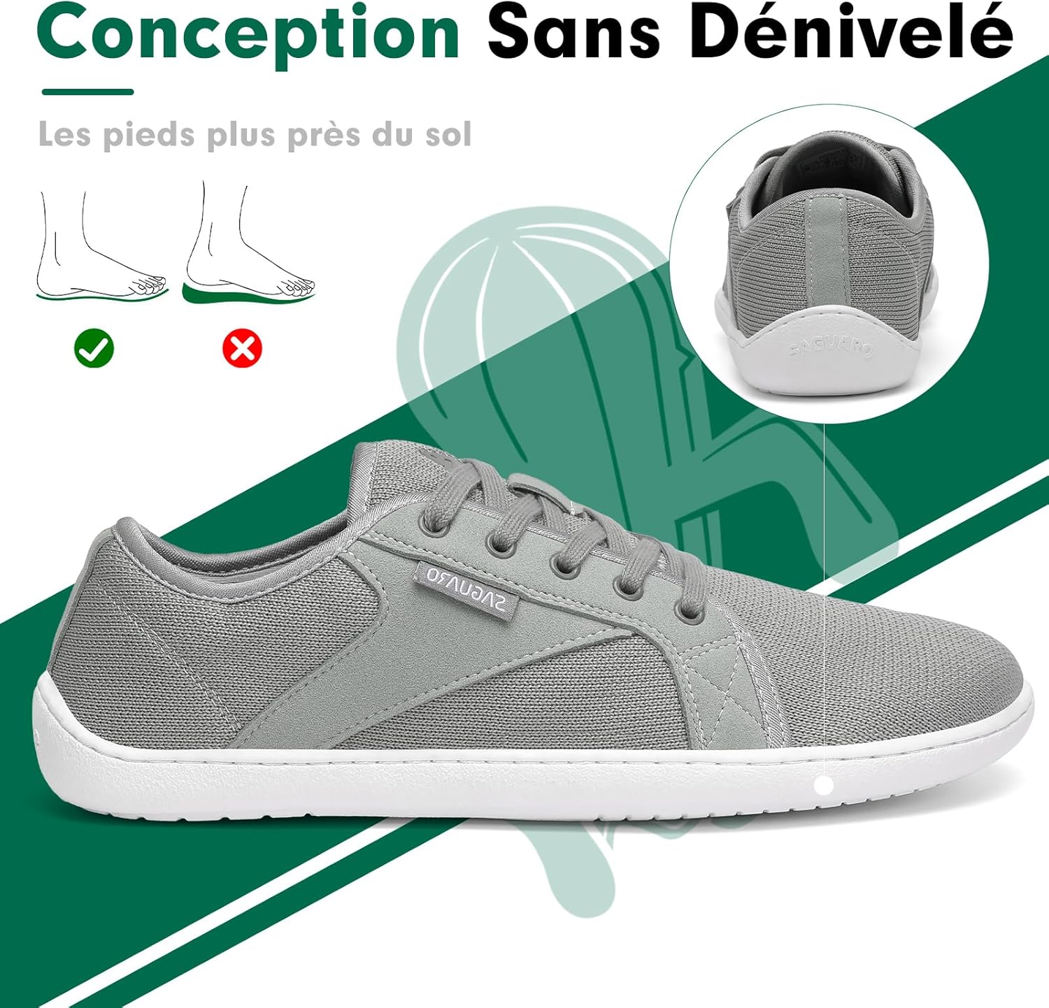 Thumbnail 3 de SAGUARO Unisexe Knit Chaussures Pieds Nus, Luck Ⅰ – Tailles 36-48