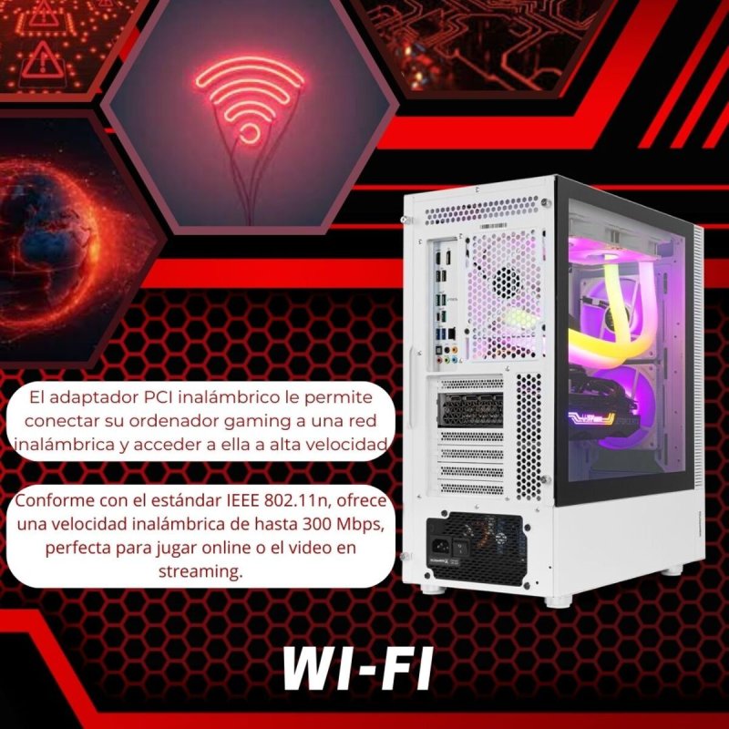 Detalle de PC Racing AMD Ryzen 7 8700G Ordenador gaming 1TB SSD 24"