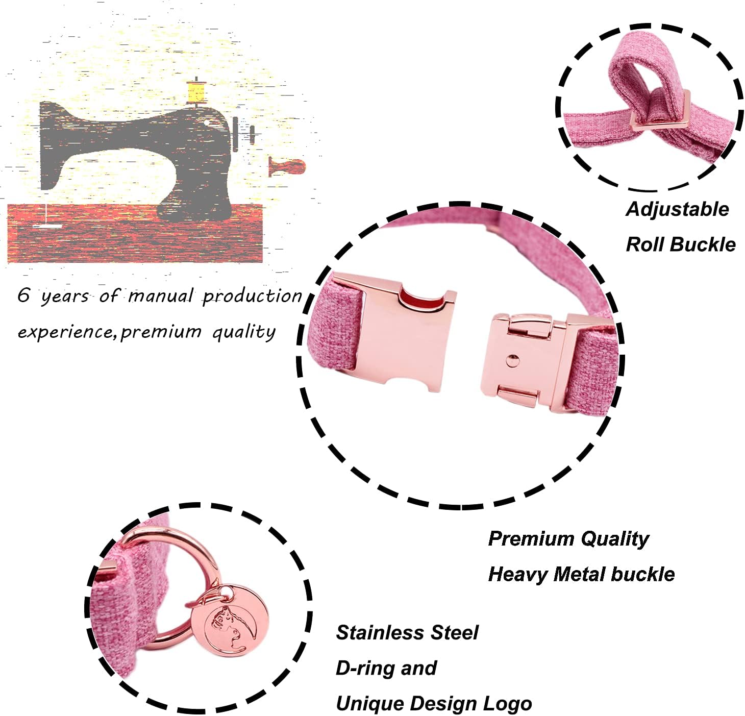 Detalle de DOGWONG Dog Collar, Cotton