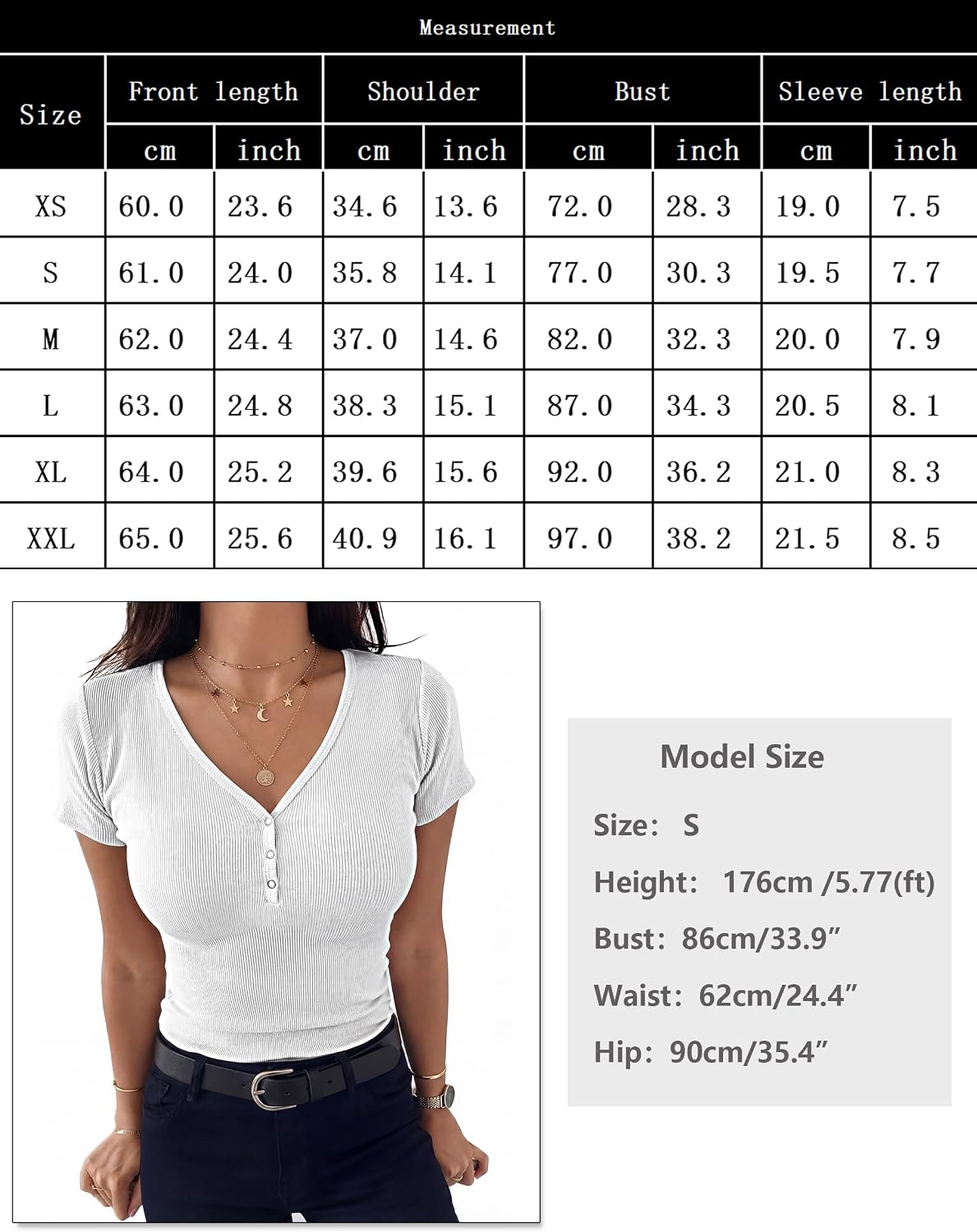Detalle 2 de Women’s V-neck ribbed top