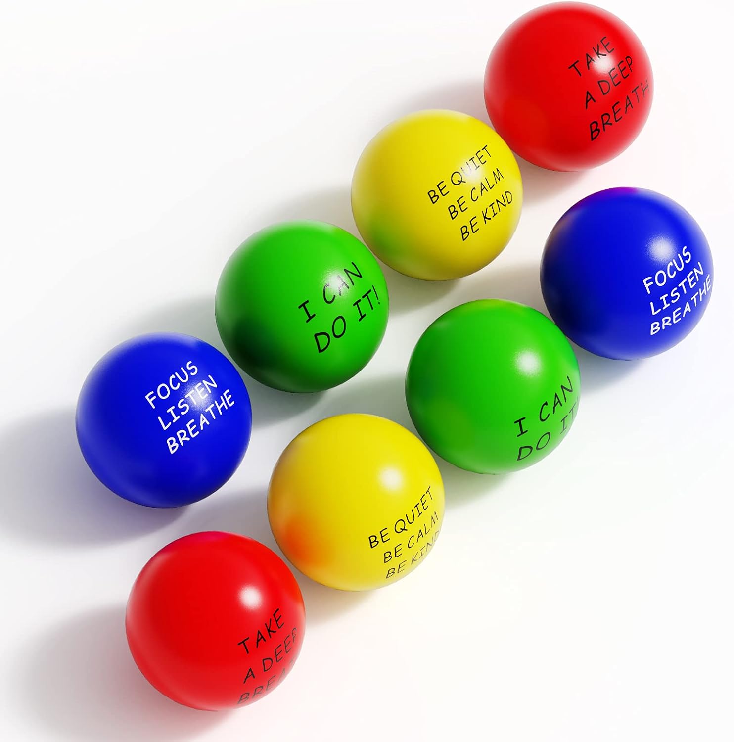 Detalle de ALMAH Stress Balls 4 Pack – Squeeze Balls for Adults and Kids, Therapy and Anxiety Relief