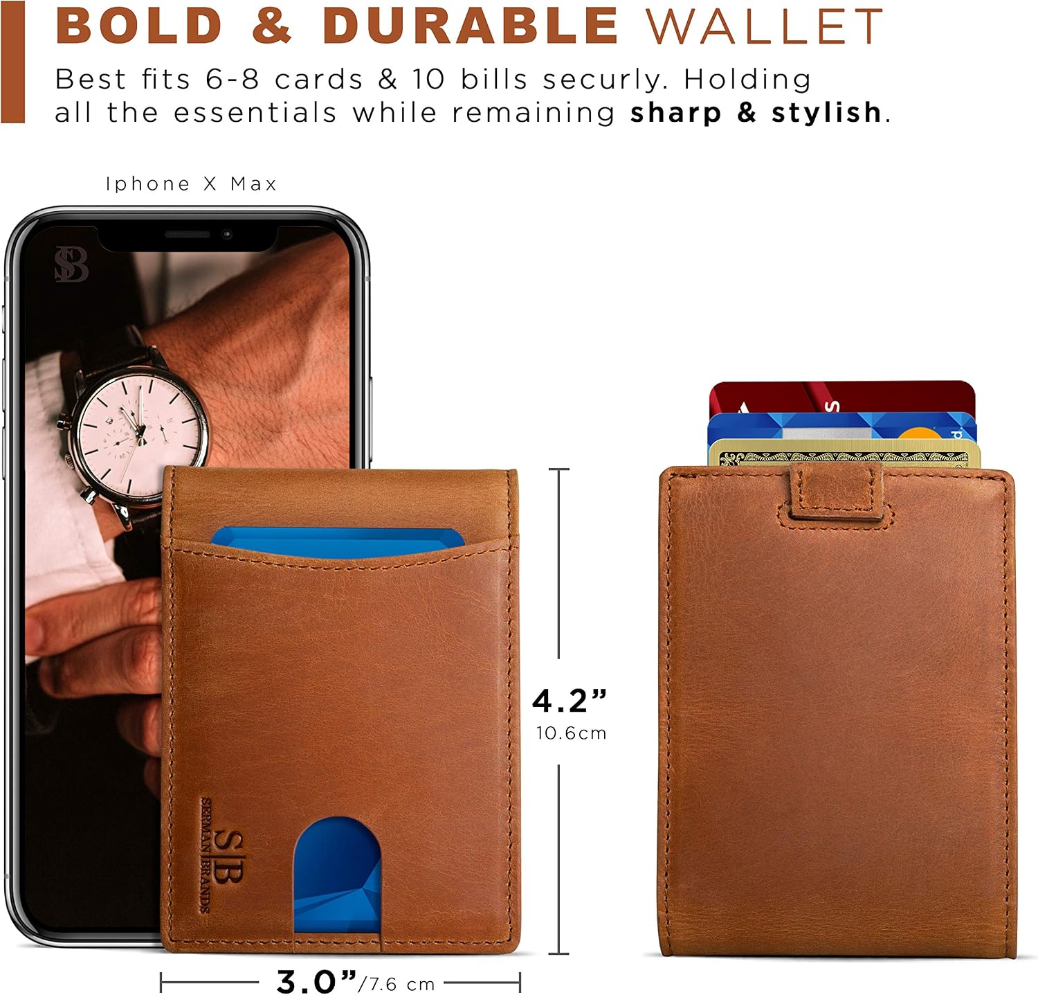 Detalle 1 de SERMAN BRANDS Bifold Wallet with RFID Blocking
