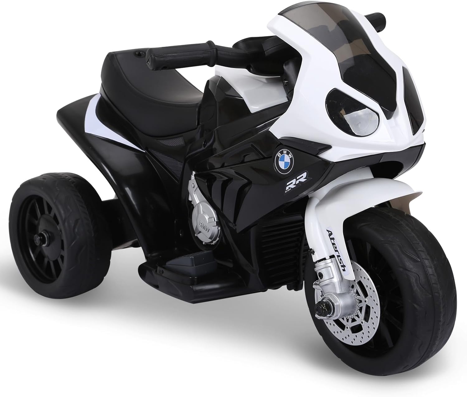 HOMCOM Moto électrique pour enfants sous licence BMW S1000 RR 3 roues 6V (noir)