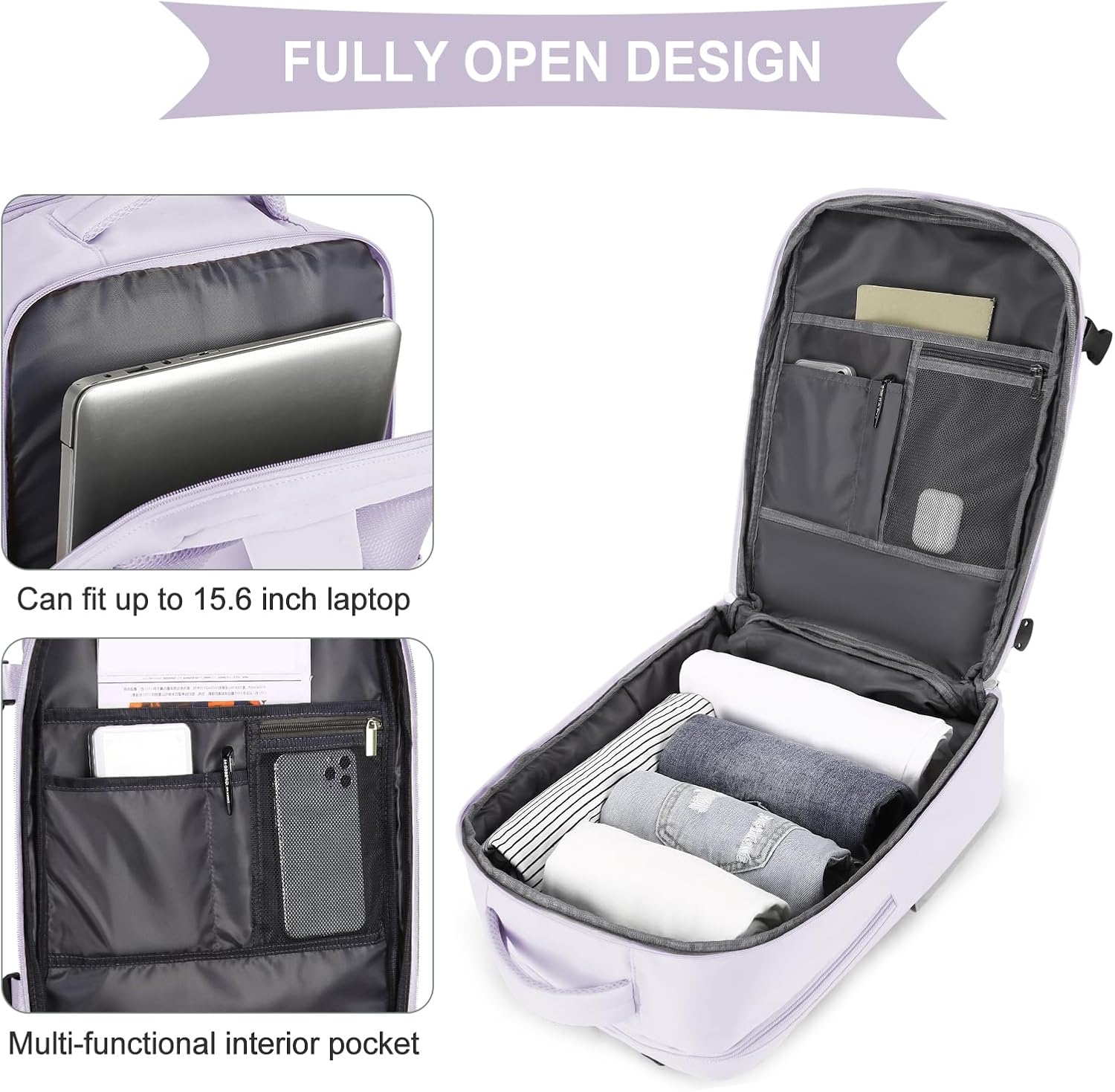 Thumbnail 4 de coowoz Large Travel Backpack 15.6 Inch