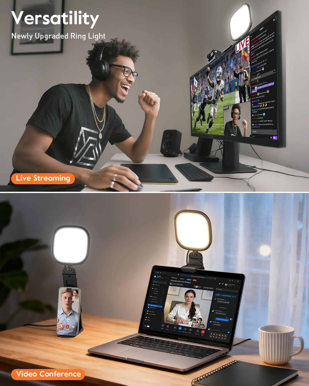 Thumbnail 2 de Upgraded Ring Light for Laptop 5in