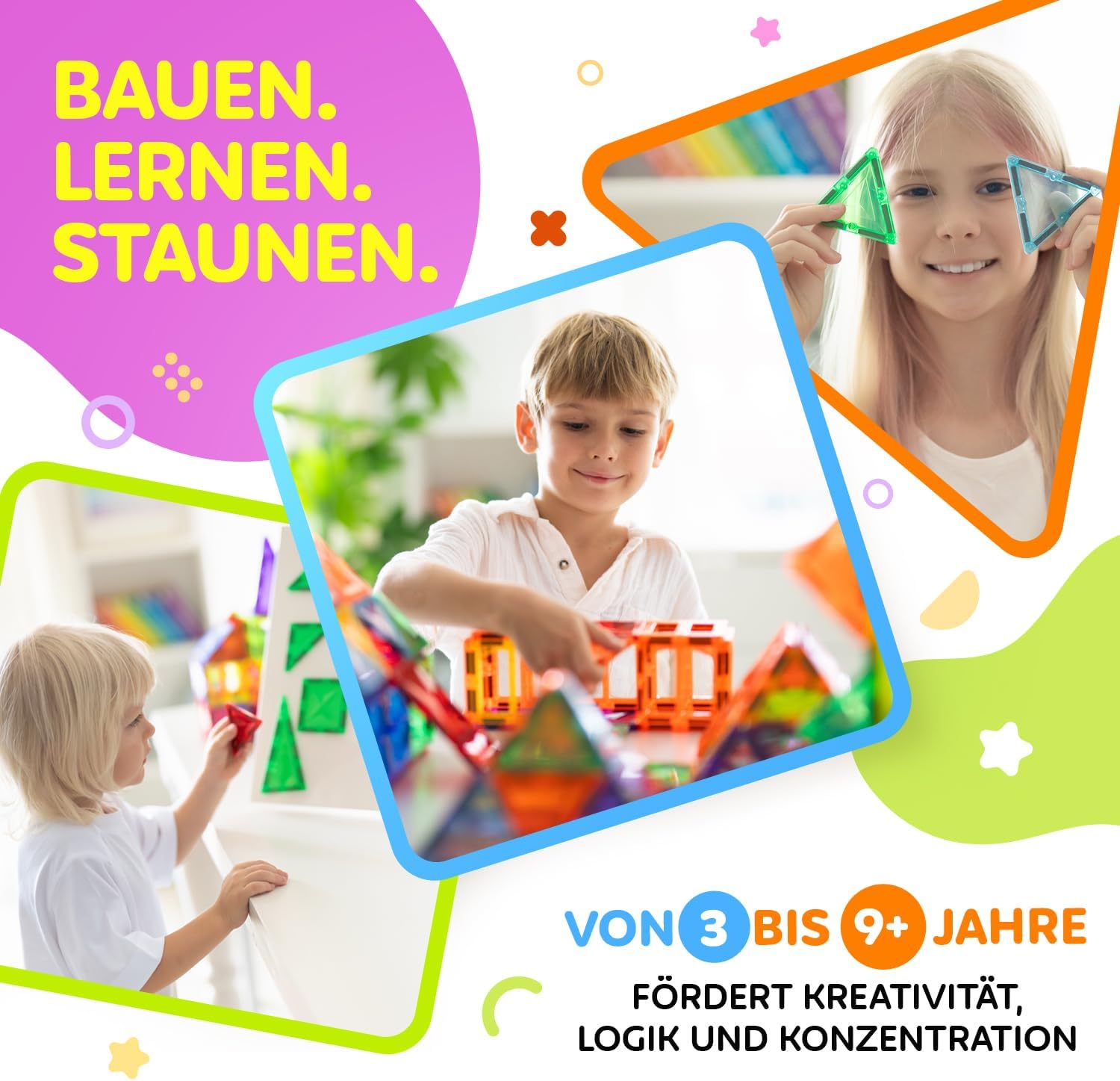 Thumbnail 5 de Magneo® Magnetische Bausteine (80-teilig) – Magnetspielzeug für Kinder ab 3 Jahren