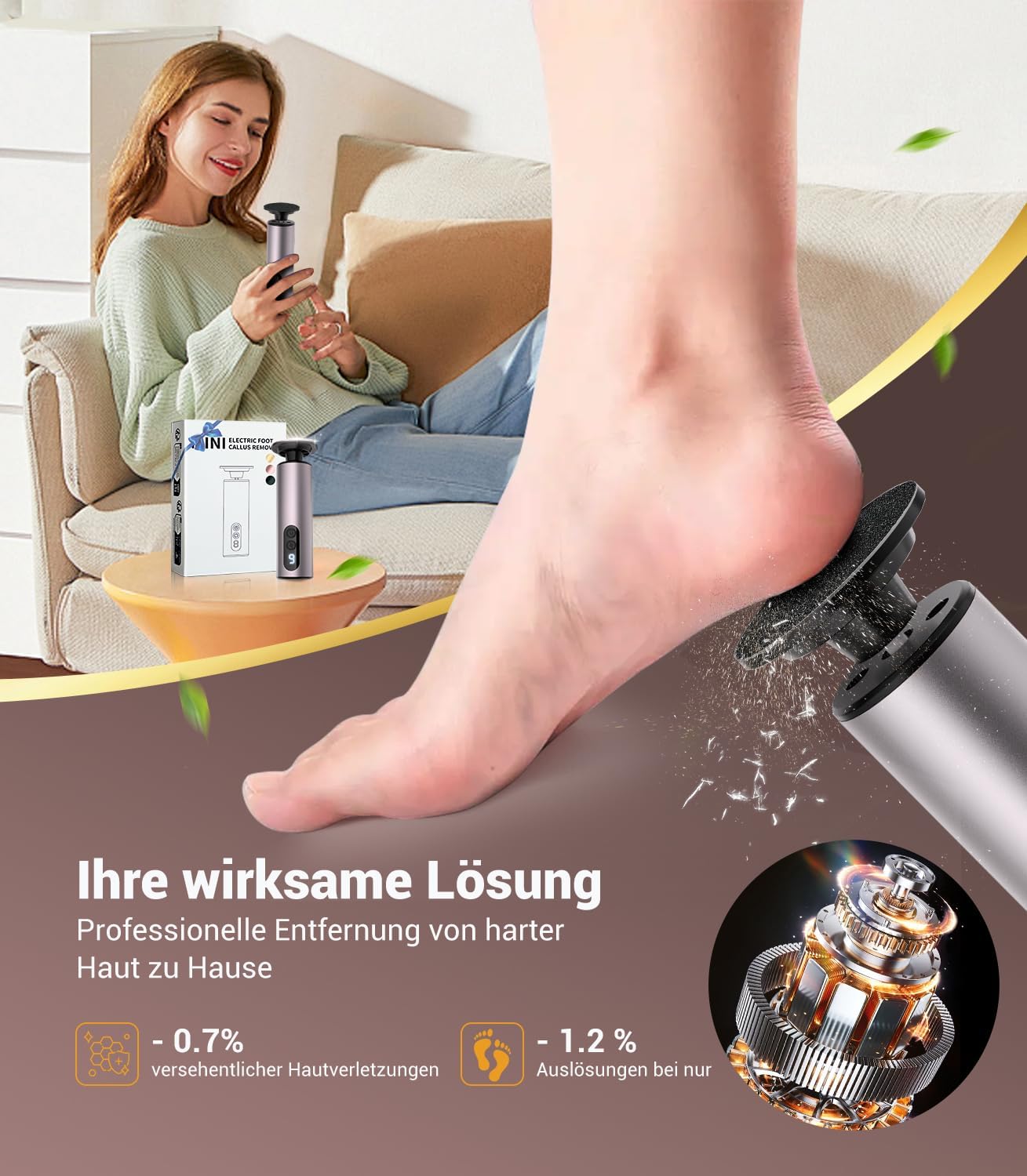 Thumbnail 6 de LOZLTX Hornhautentferner Elektrisch – kompakt, leistungsstark und wiederaufladbar