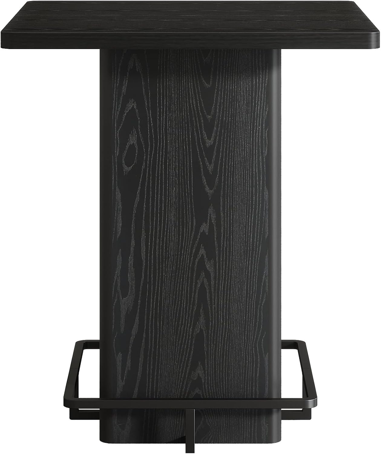 Thumbnail 6 de Tribesigns QQZYLZY20251126 Square Bar Table, Black Top, Metal Frame