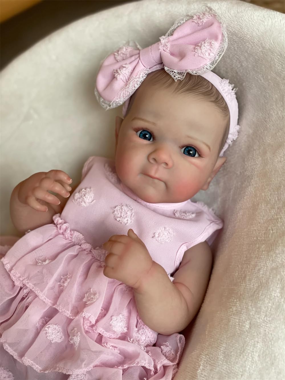 Detalle de Tudofttg Reborn Baby 2504 – realistyczna lalka 48 cm z pełnego winylu