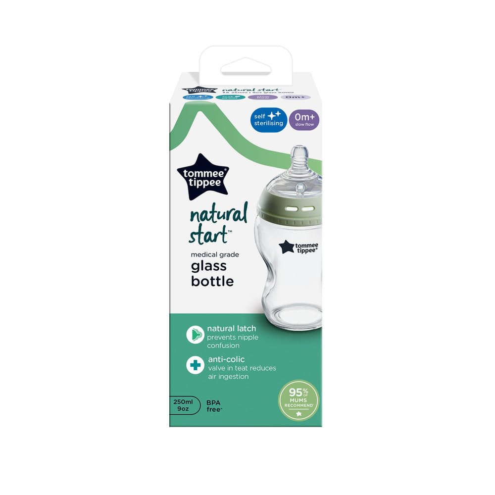 Thumbnail 1 de Tommee Tippee Natural Start Anti-Kolik-Glasflasche (250 ml) mit brustähnlicher Sauger, selbst sterilisierbar