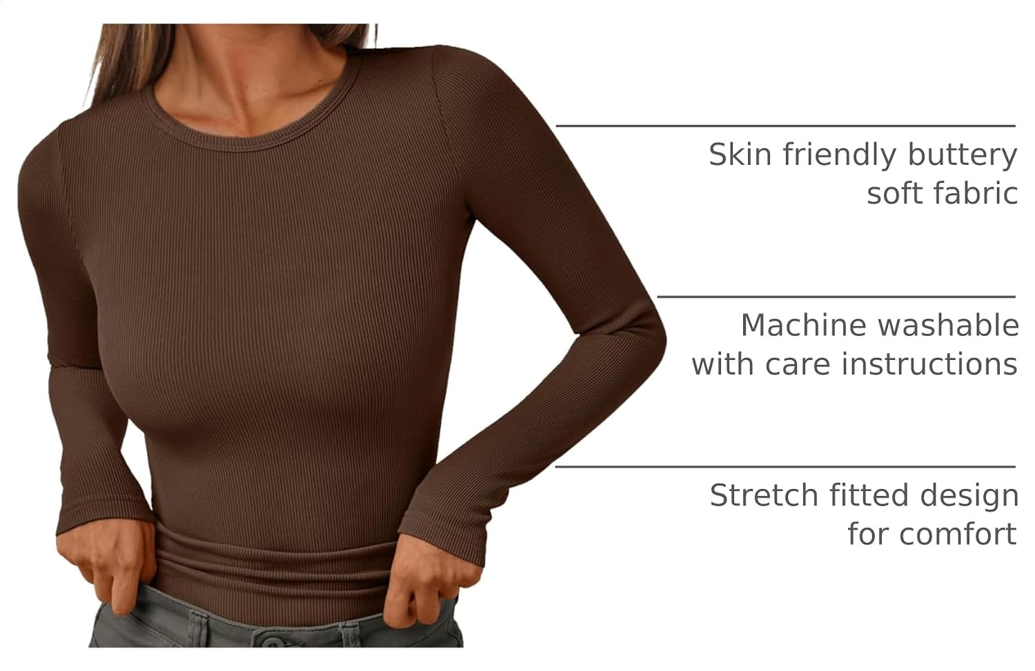 Detalle 2 de AUTOMET Ribbed Long Sleeve Top 60% Polyester