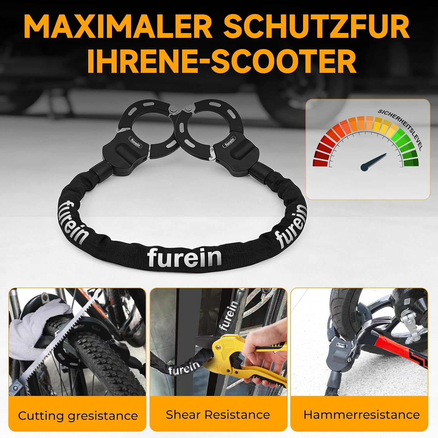 Thumbnail 5 de Schloss für E Scooter Sicherheitsschloss 60 cm