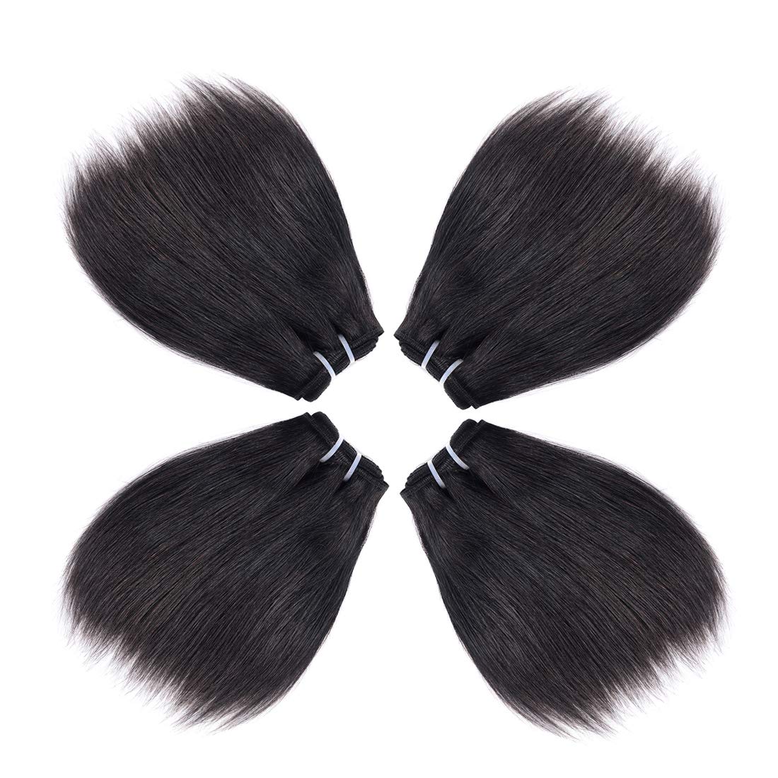 Thumbnail 6 de Liang Dian 10 Inch Short Brazilian Virgin Straight Hair Bundles — 4 Bundles, 10" (Natural Black)