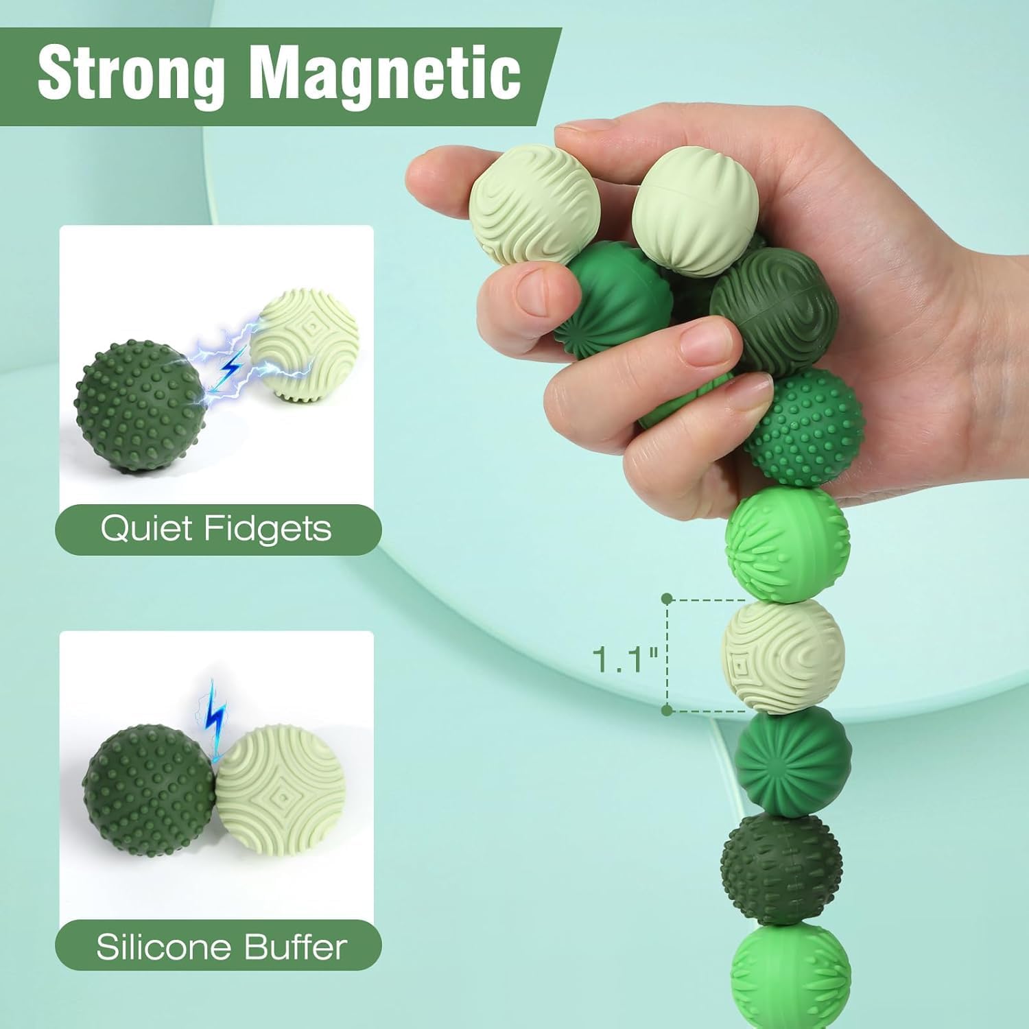 Thumbnail 4 de JoyJoyful Magnetkugeln 8 Stück Fidget-Spielzeug 🧩